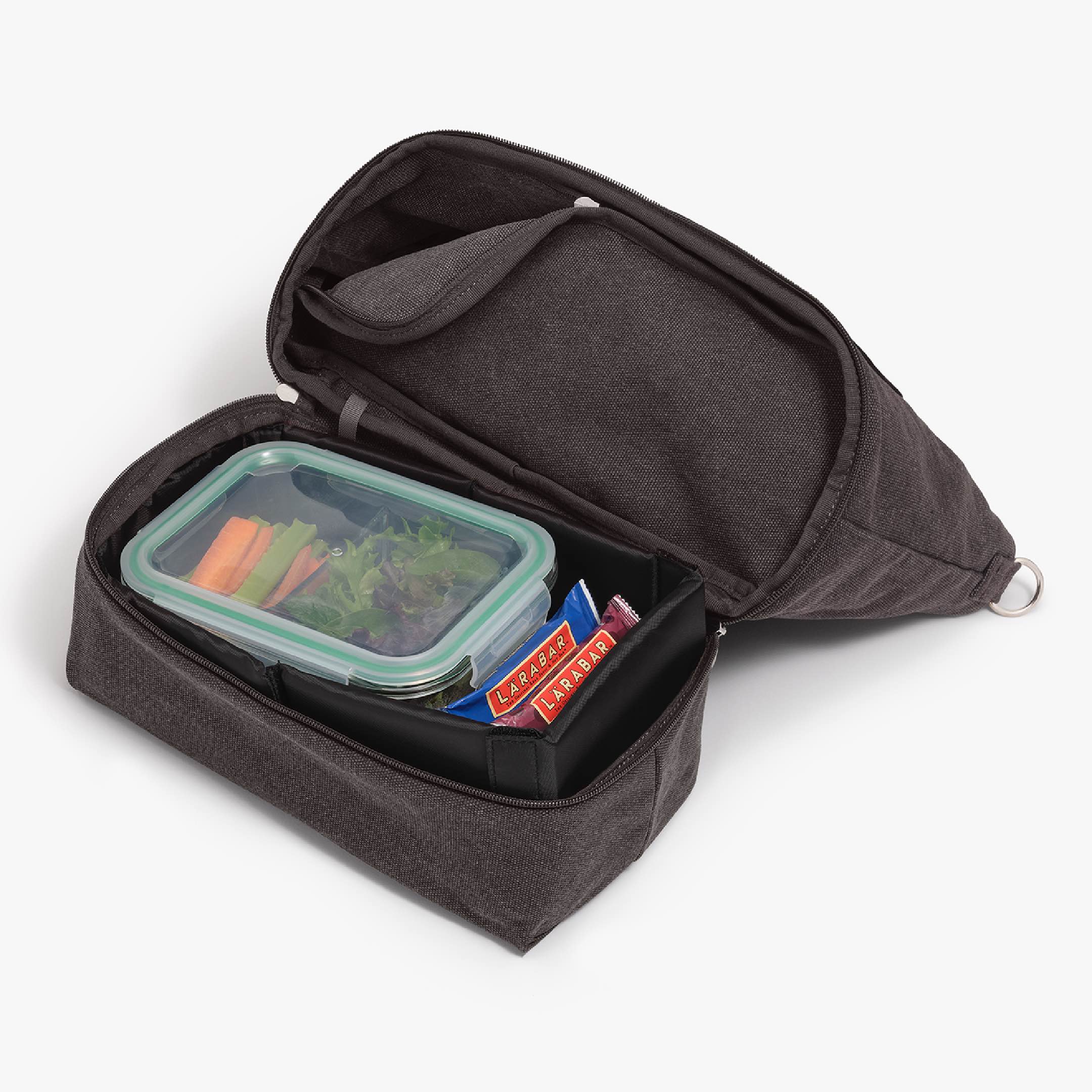 Bottom Compartment Lunch - Catalina Day Tote - Eco Friendly Canvas - Midnight Ash - Tote - Lo & Sons