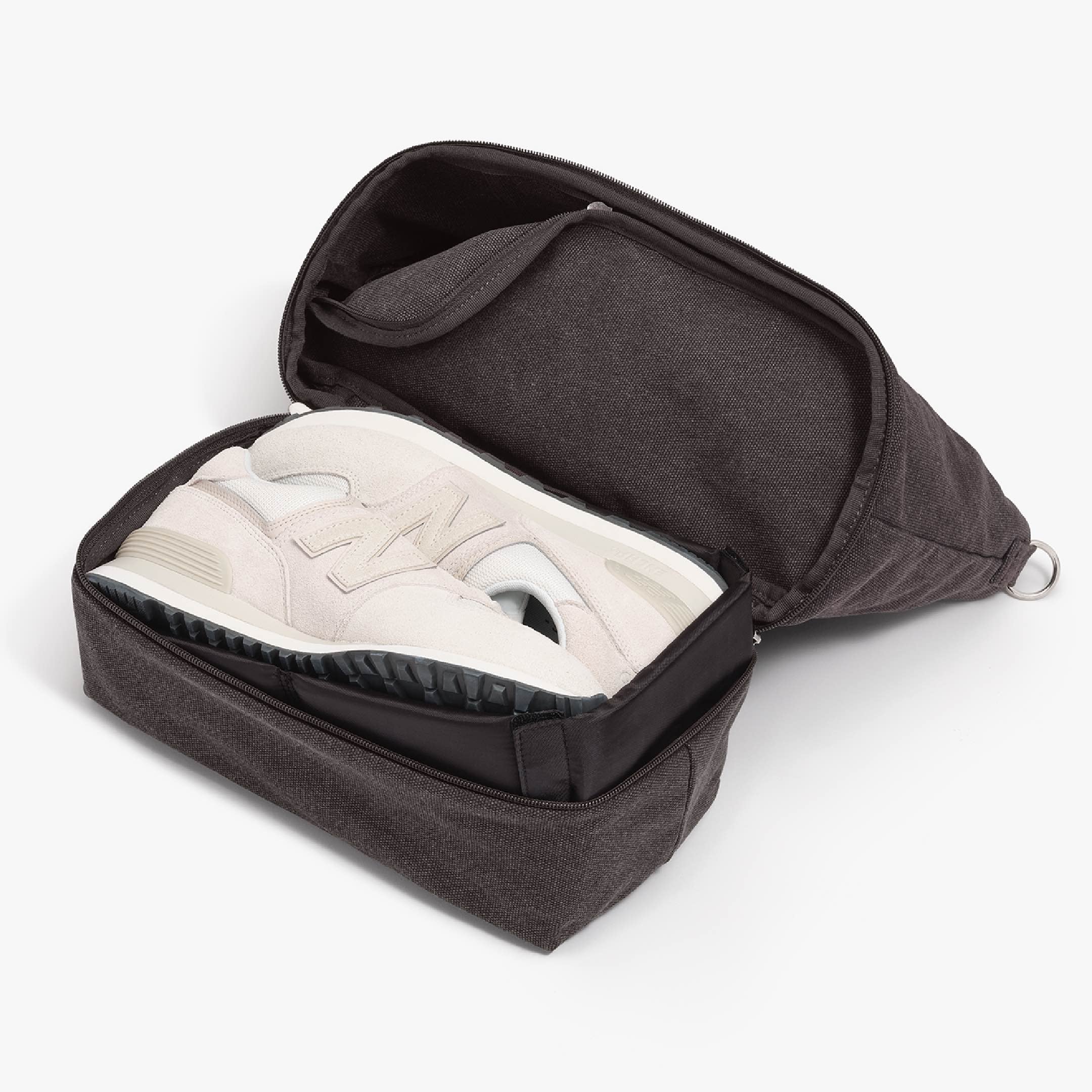 Bottom Compartment Shoe - Catalina Day Tote - Eco Friendly Canvas - Midnight Ash - Tote - Lo & Sons
