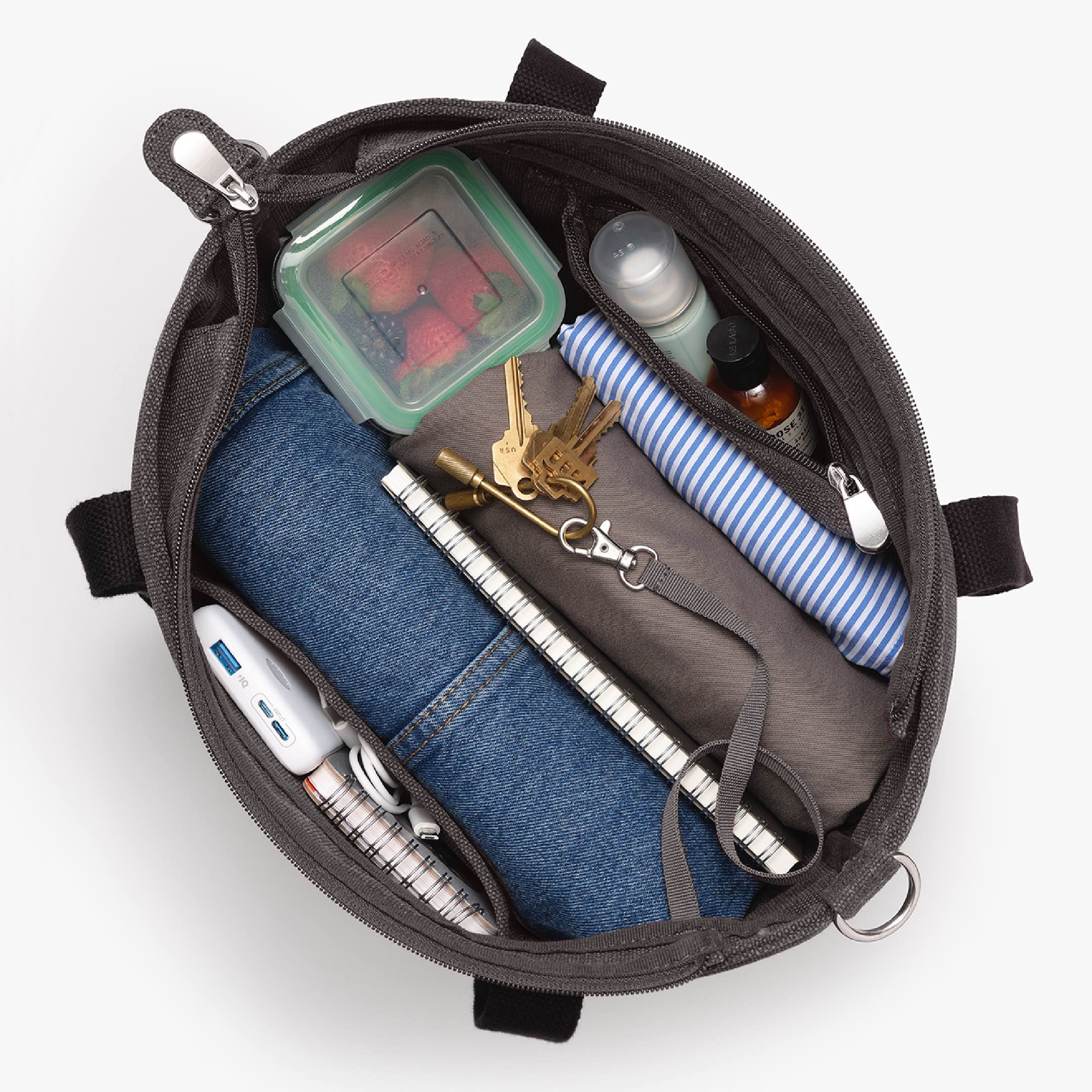 Filled - Catalina Day Tote - Eco Friendly Canvas - Midnight Ash - Tote - Lo & Sons