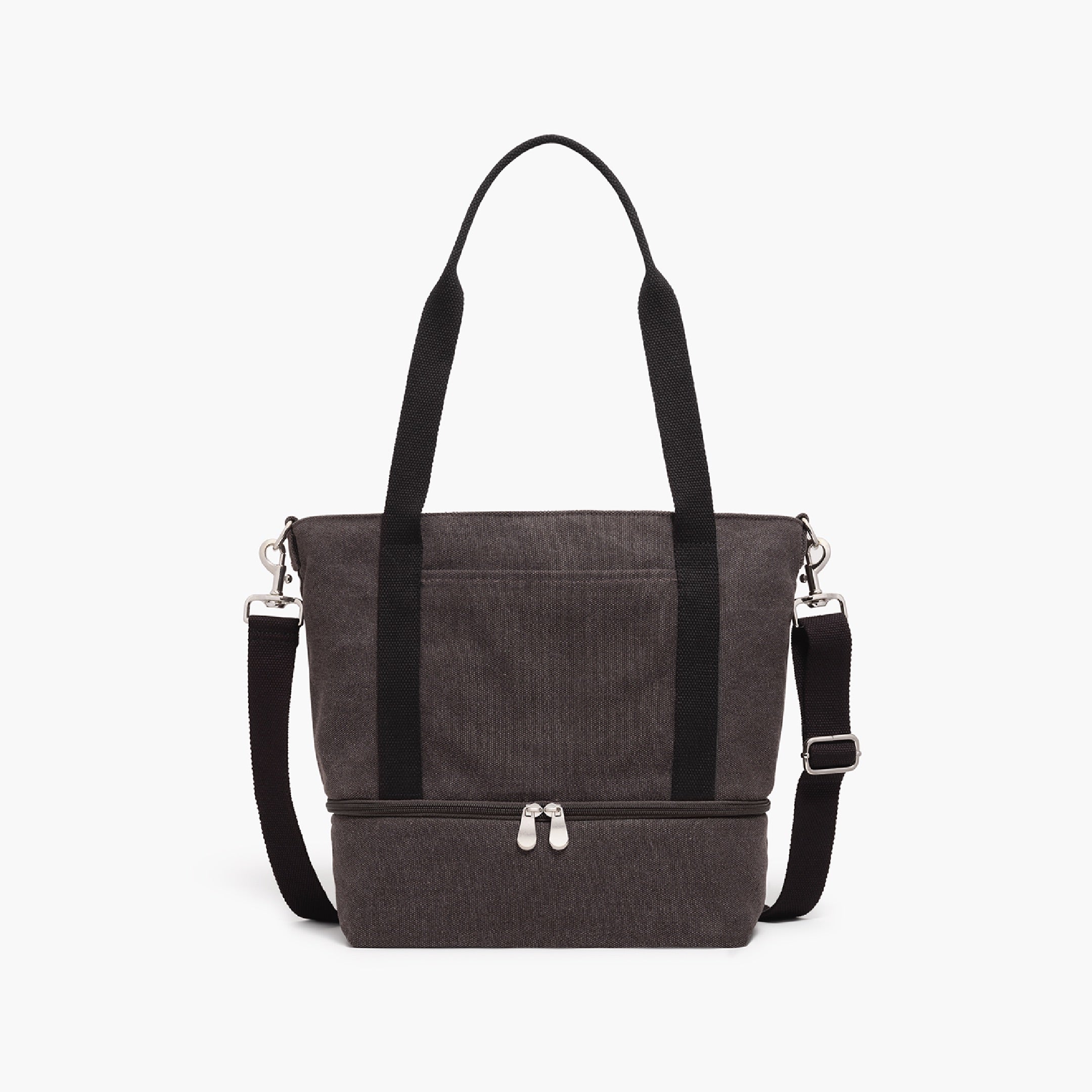 Front - Catalina Day Tote - Eco Friendly Canvas - Midnight Ash - Tote - Lo & Sons