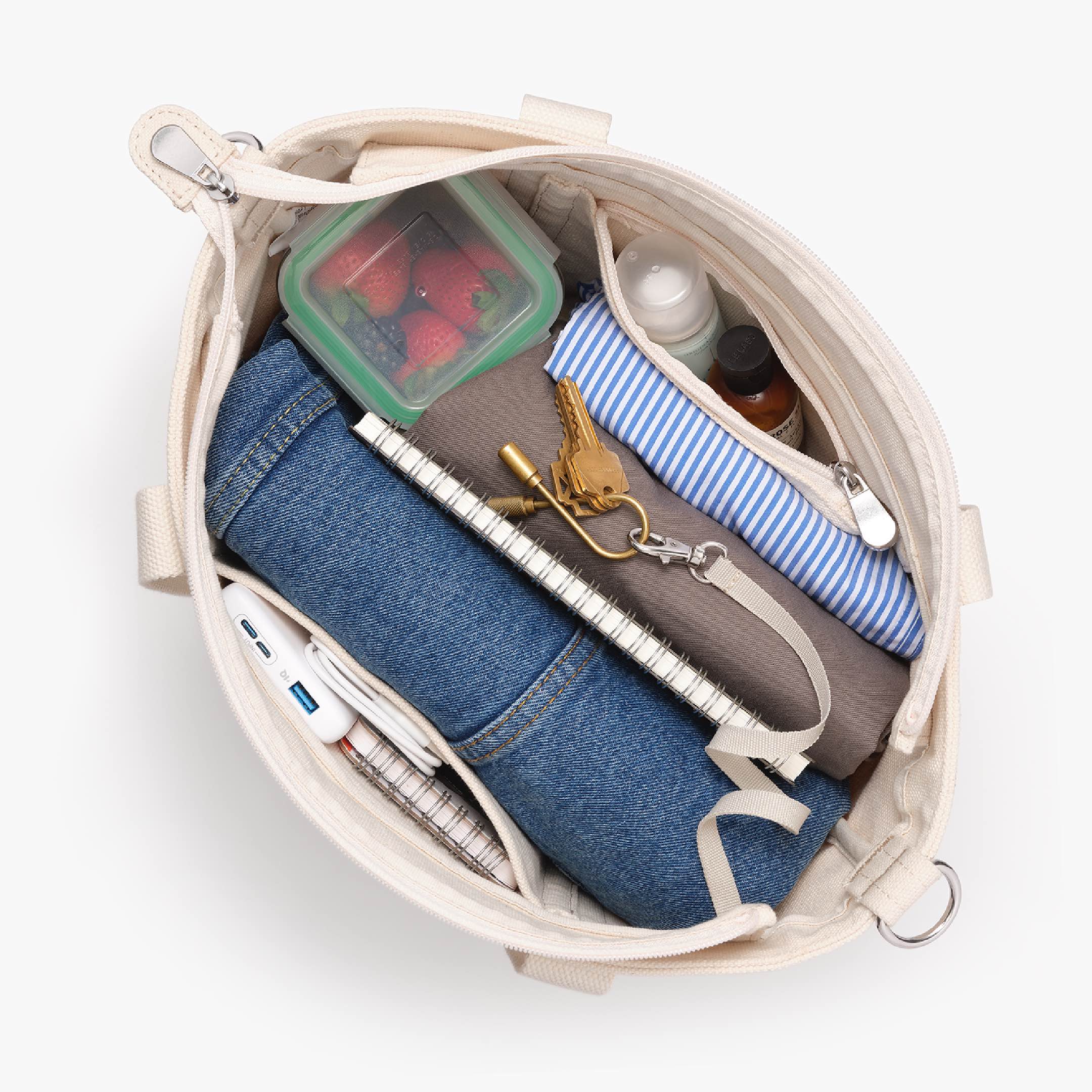 Filled - Catalina Day Tote - Eco Friendly Canvas - Natural - Tote - Lo & Sons