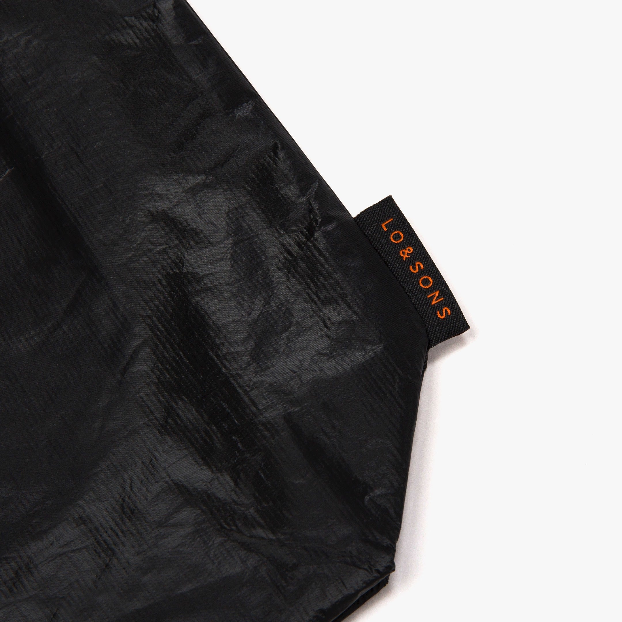 Logo tag - The Del Mar Packable Tote Large - Black - Lo & Sons