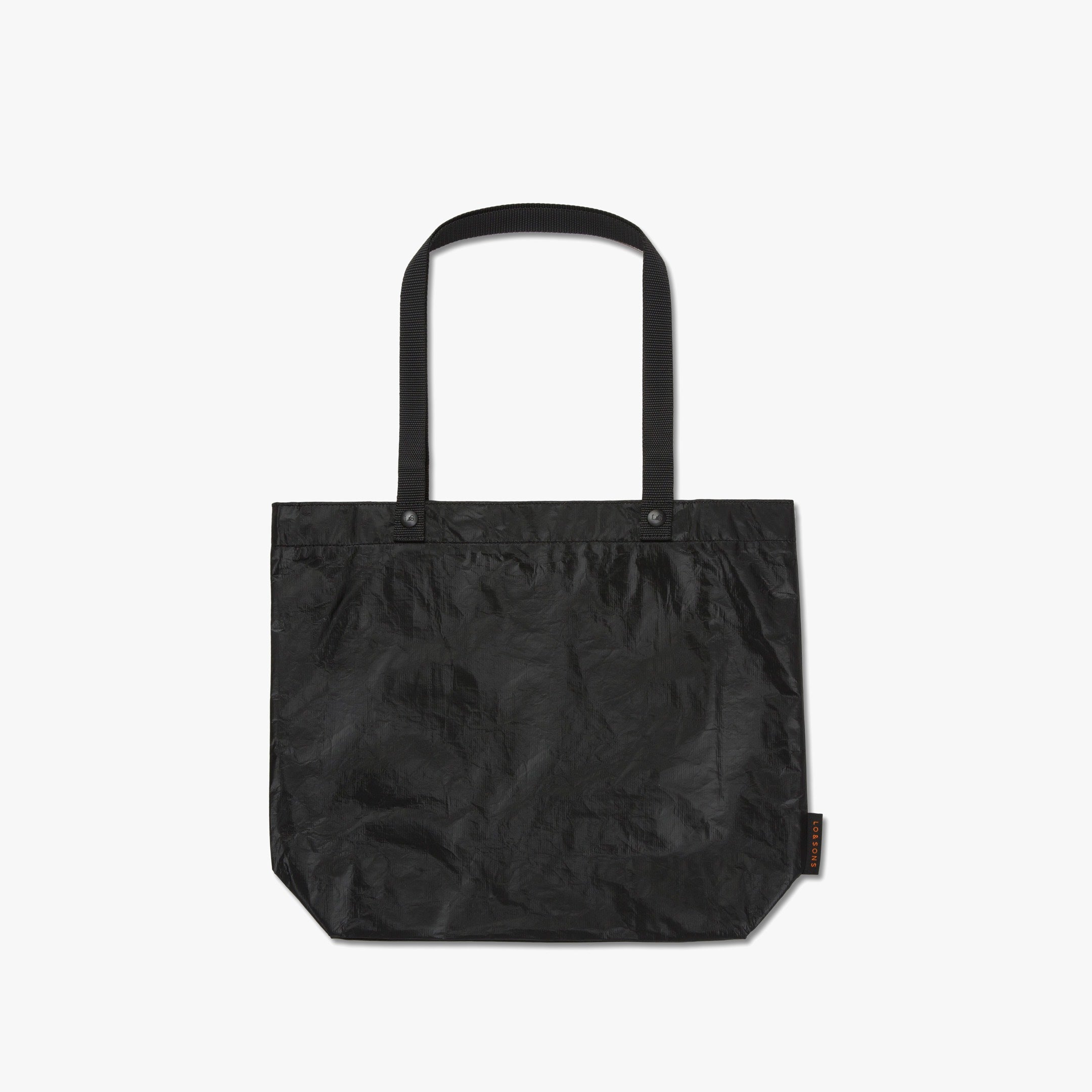 Front - The Del Mar Packable Tote Small - Black - Lo & Sons