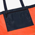 Interior pouch close up - The Del Mar Packable Tote Large - Navy - Lo & Sons