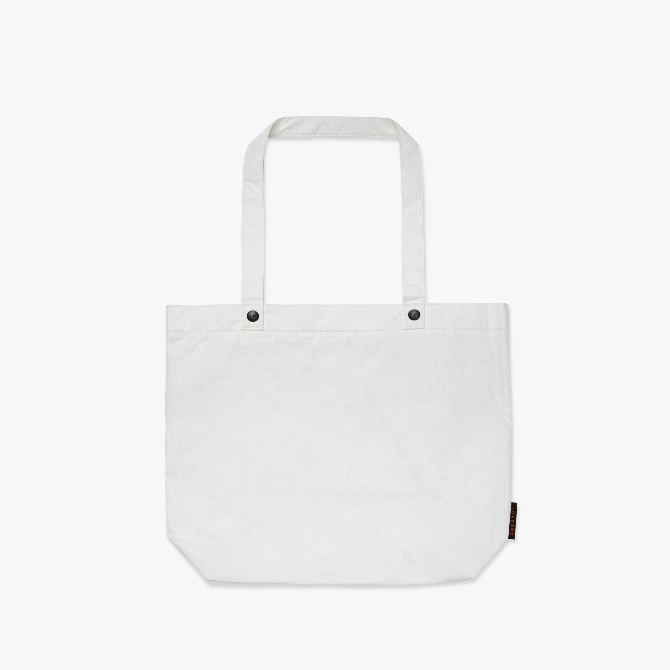 Front - The Del Mar Packable Tote Small - White - Lo & Sons