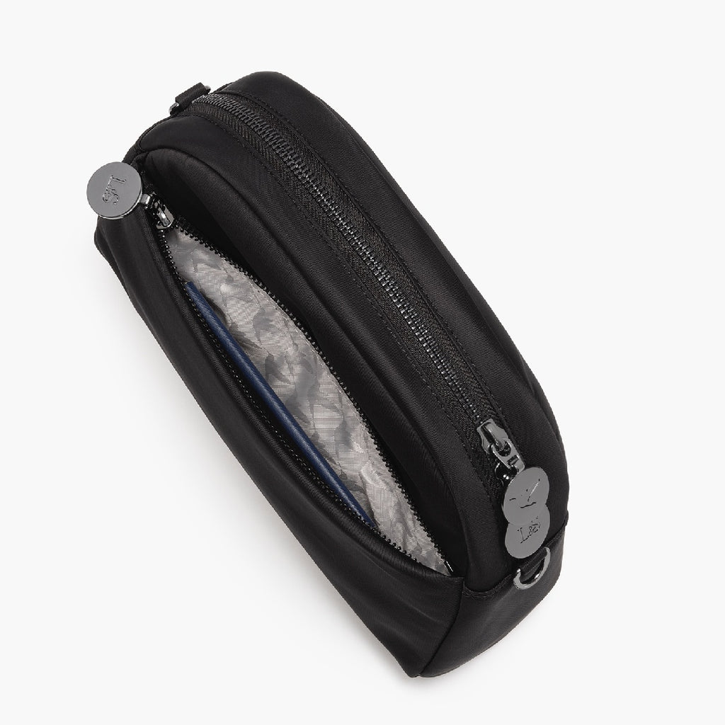 Front pocket - Nouvelle - Recycled Nylon - Black / Gunmetal / Grey - Crossbody Bags - Lo & Sons