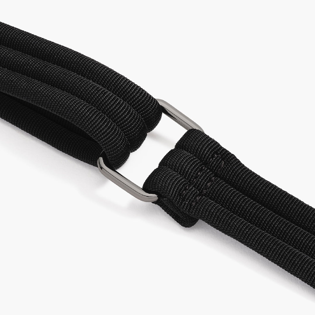 Strap - Nouvelle - Recycled Nylon - Black / Gunmetal / Grey - Crossbody Bags - Lo & Sons