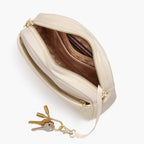 Interior open - Nouvelle - Recycled Nylon - Ivory / Gold / Camel - Crossbody Bags - Lo & Sons
