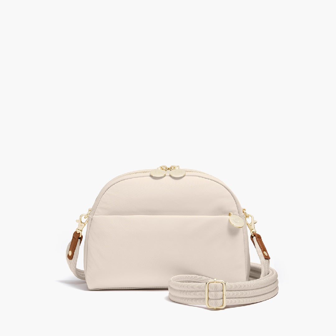 Front - Nouvelle - Recycled Nylon - Ivory / Gold / Camel - Crossbody Bags - Lo & Sons