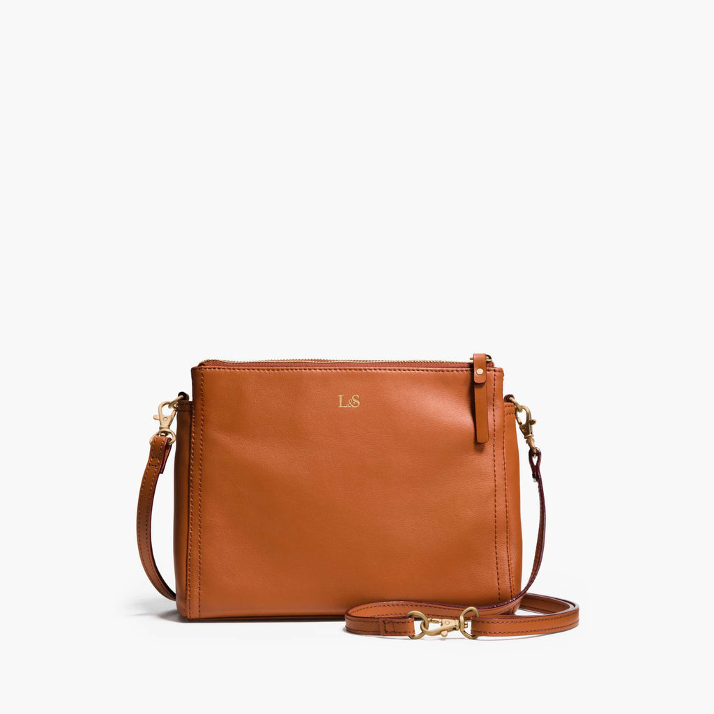 The Pearl - Crossbody Bag - Sienna/Gold/Camel in Nappa – Lo & Sons
