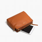 Mini tablet - The Pearl - Nappa Leather - Sienna / Gold / Camel - Crossbody - Lo & Sons