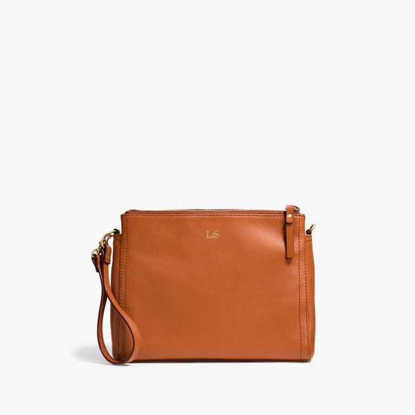 The Pearl - Crossbody Bag - Sienna/Gold/Camel in Nappa