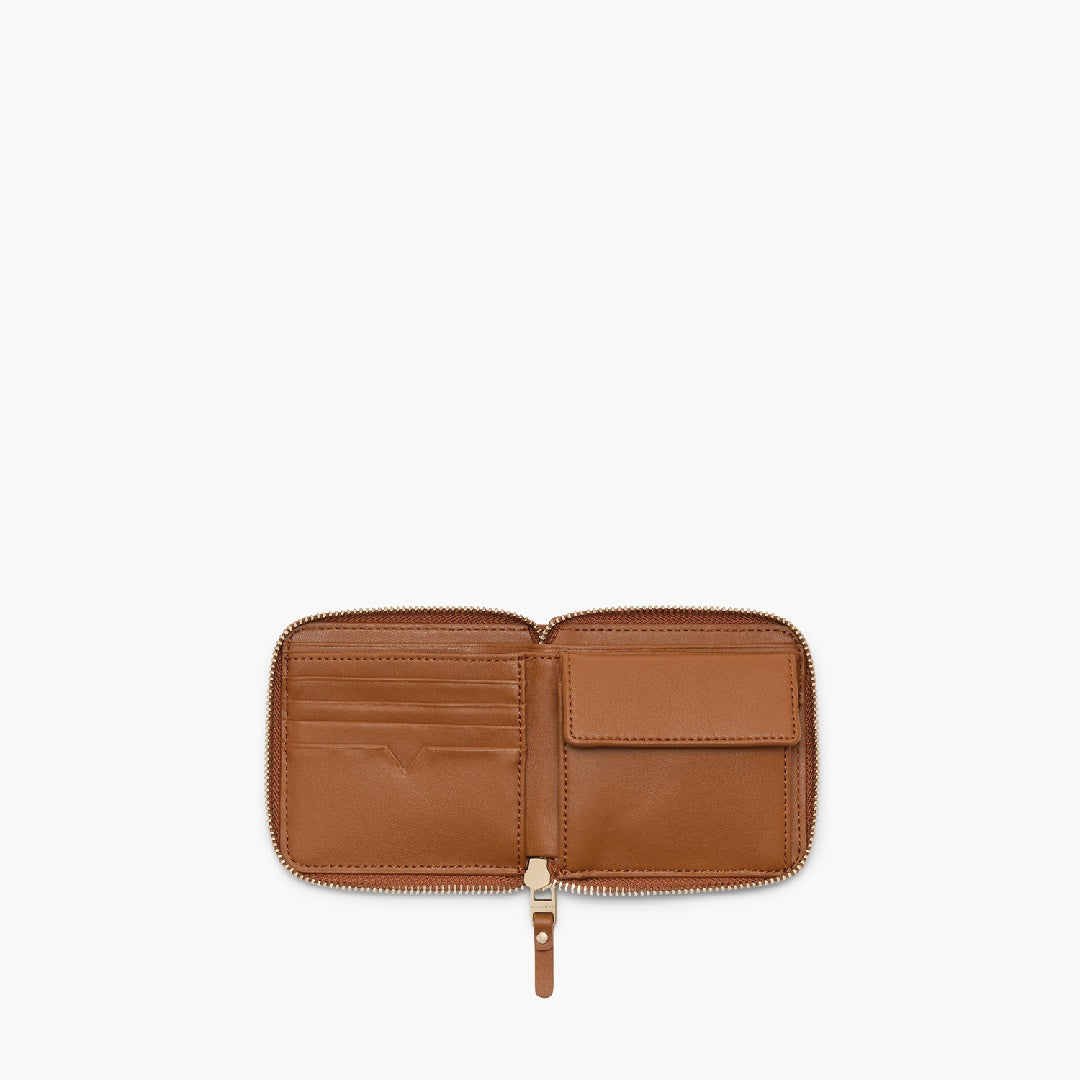 Interior empty - Small Wallet - Cactus Leather - Cognac / Gold / Camel - Small Accessory - Lo & Sons