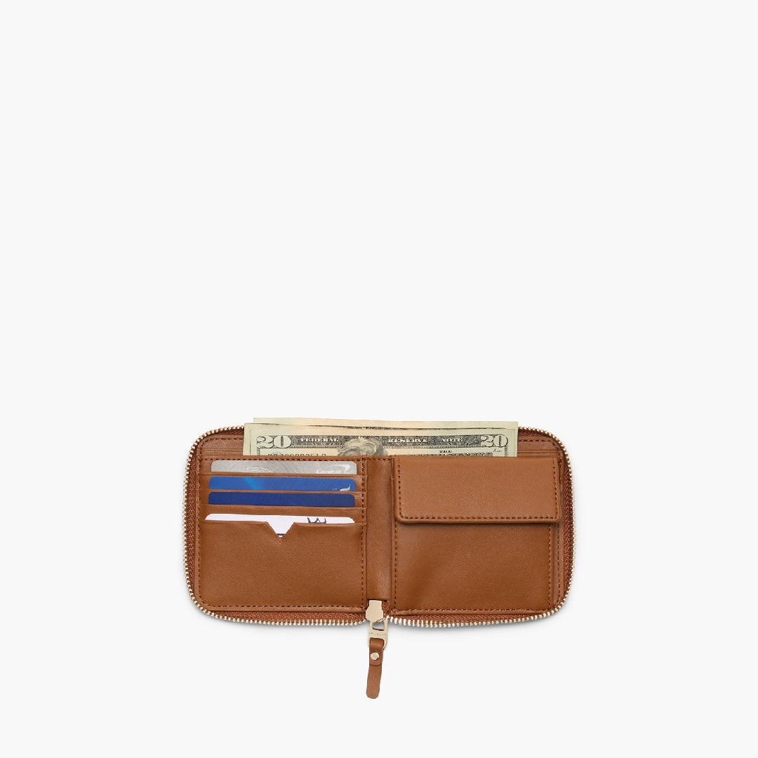 Interior filled - Small Wallet - Cactus Leather - Cognac / Gold / Camel - Small Accessory - Lo & Sons