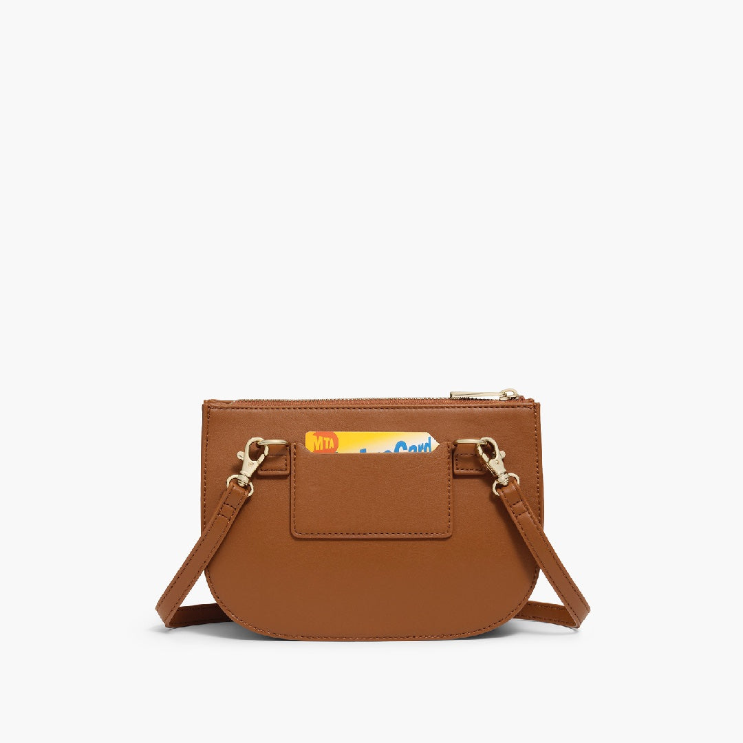 Back Card slot - Waverley 2 - Cactus Leather - Cognac / Gold / Camel - Crossbody Bag - Lo & Sons