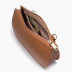 Interior zipper - Waverley 2 - Cactus Leather - Cognac / Gold / Camel - Crossbody Bag - Lo & Sons
