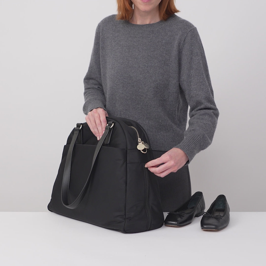 Lo & Sons O.G. 2 Womens Laptop Bag - Black/Gold/Grey