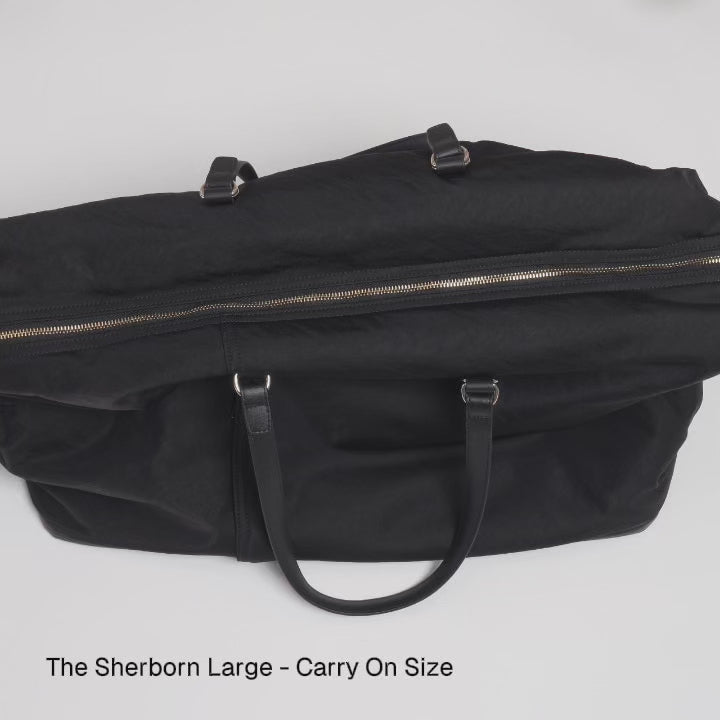 Sherborn Large - Recycled Nylon - Black / Gold / Camel