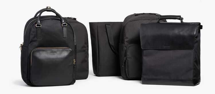 group of Lo & Sons backpacks