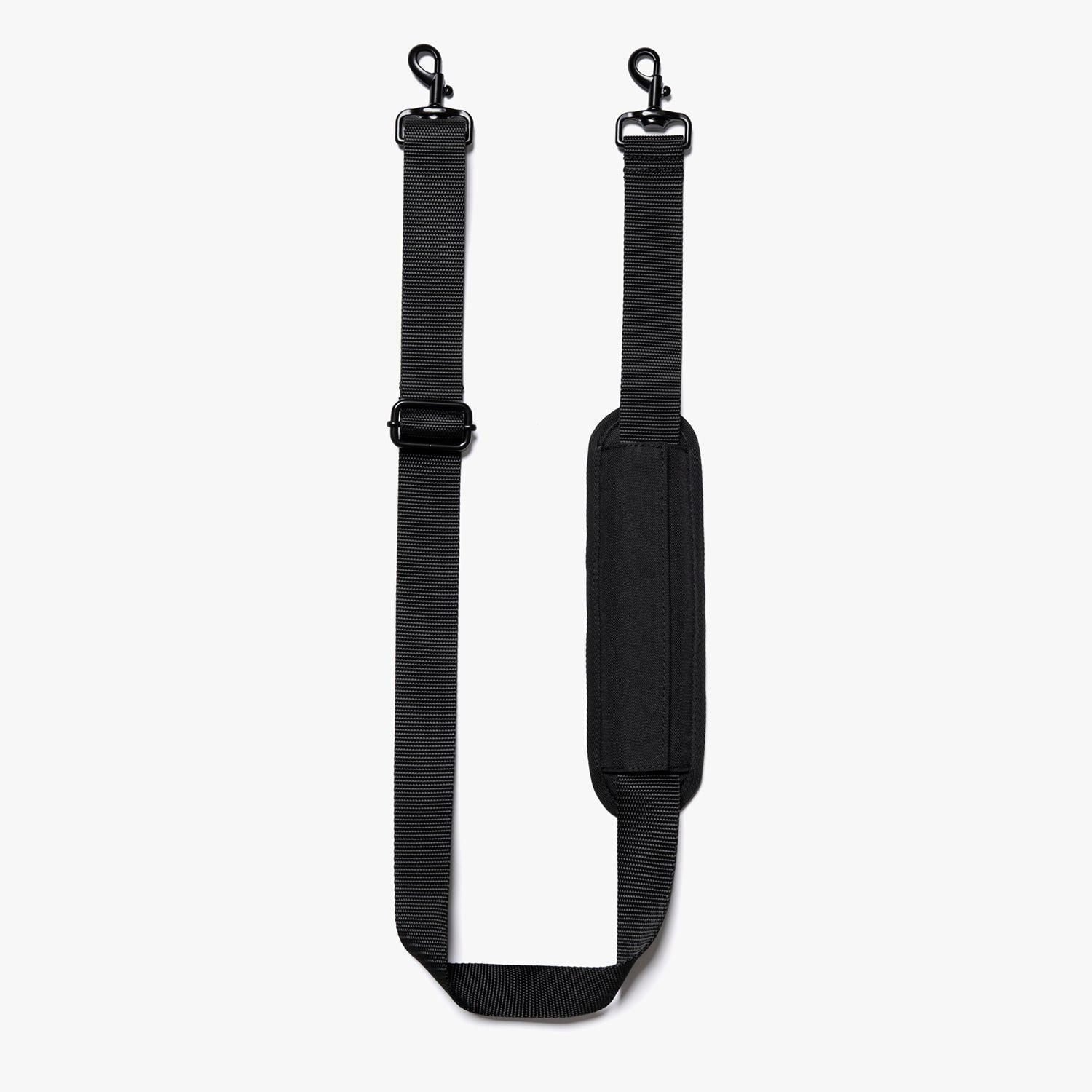 Messenger strap - Catalina Deluxe - 600D Recycled Poly - Onyx / Black / Dark Grey - Weekender - Lo & Sons