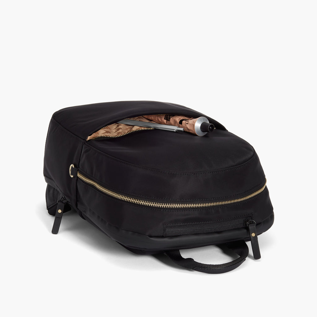 Front Pocket - Beacon - Nylon - Black / Gold / Camel - Backpack - Lo & Sons