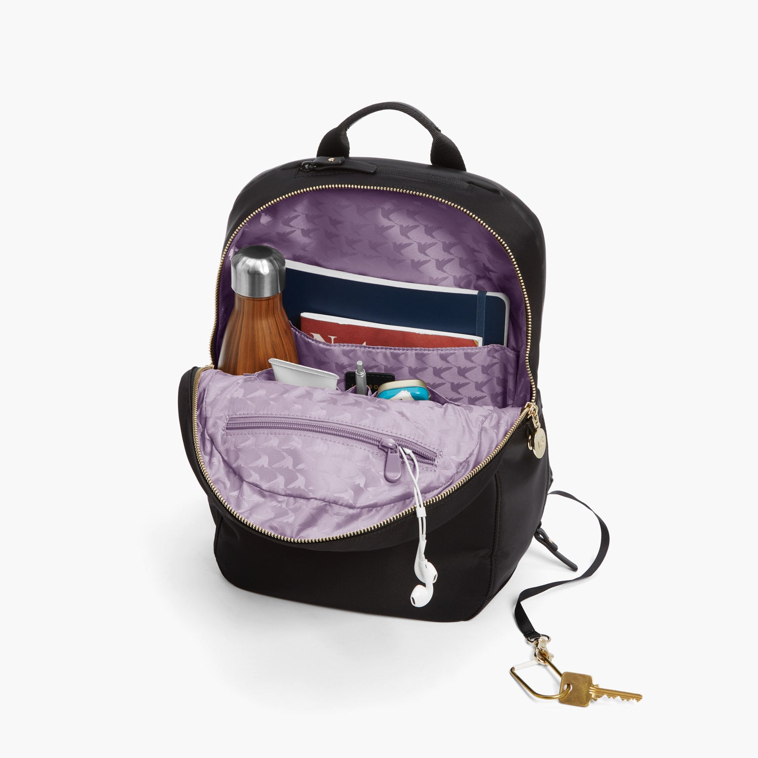 All The Details - Beacon - Nylon - Black / Gold / Lavender - Backpack - Lo & Sons