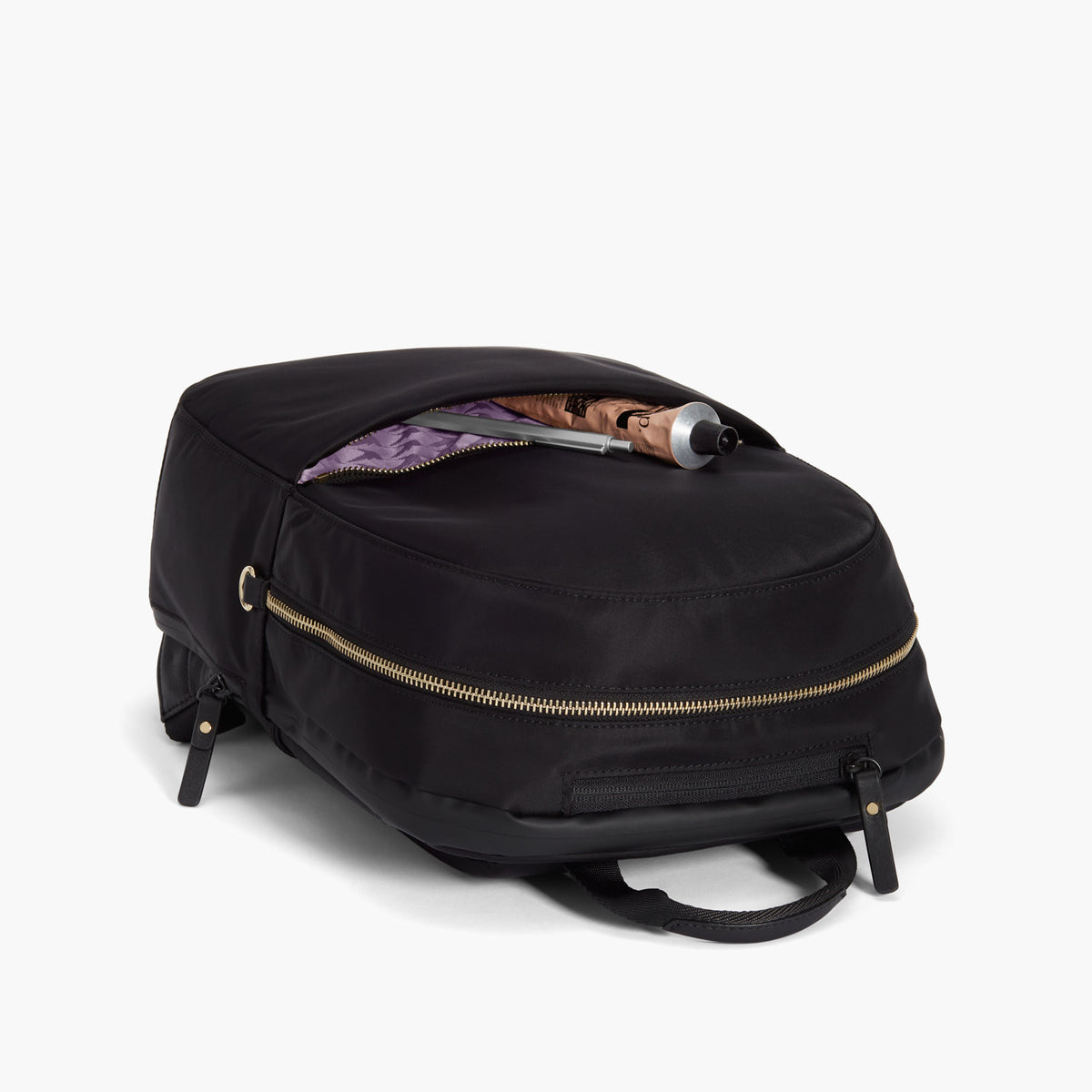 Lo & Sons Beacon Backpack - Nylon - Black/Gold/Lavender