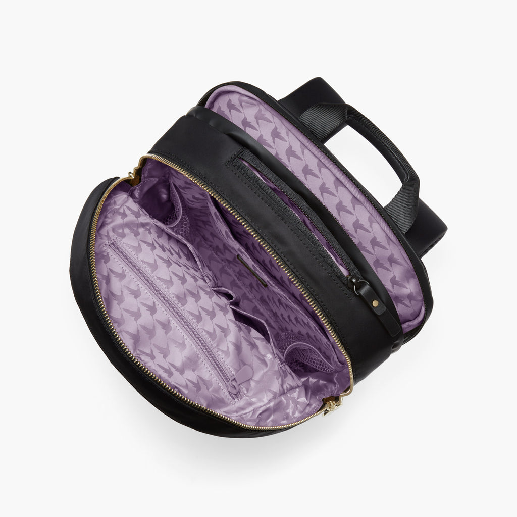 Empty Top View - Beacon - Nylon - Black / Gold / Lavender - Backpack - Lo & Sons