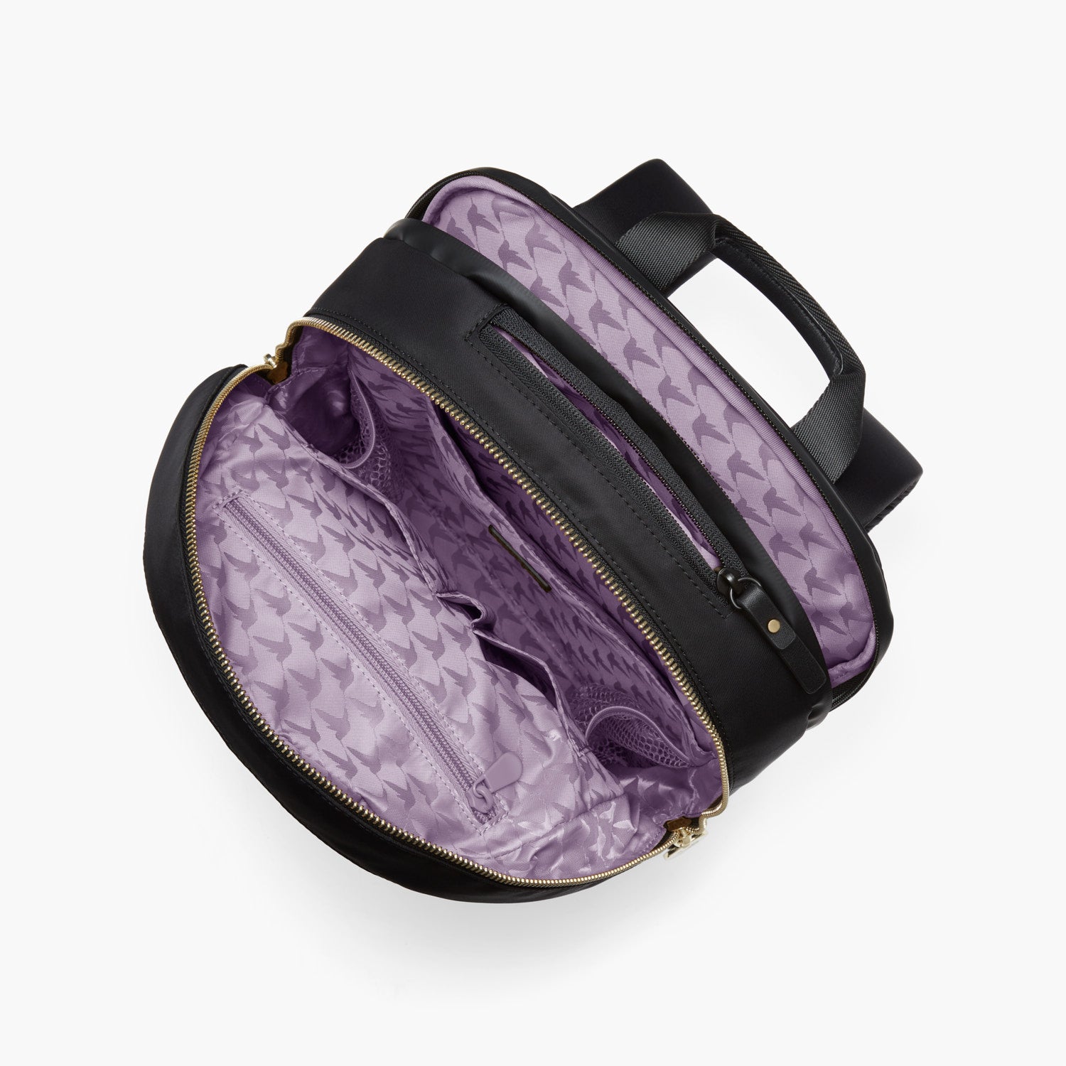 Empty Top View - Beacon - Nylon - Black / Gold / Lavender - Backpack - Lo & Sons