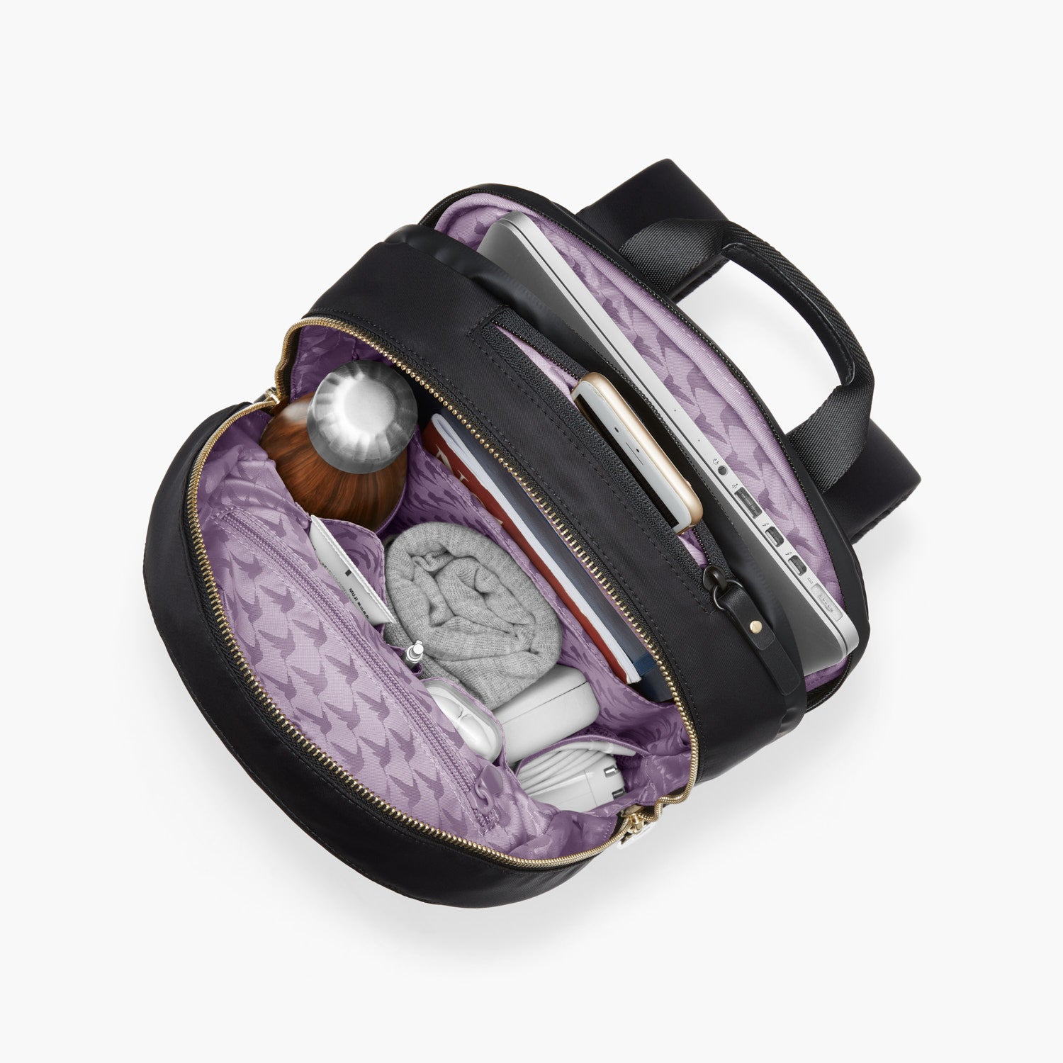 Interior Propped - Beacon - Nylon - Black / Gold / Lavender - Backpack - Lo & Sons