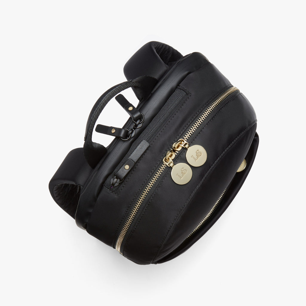 Top Pocket - Beacon - Nylon - Black / Gold / Lavender - Backpack - Lo & Sons