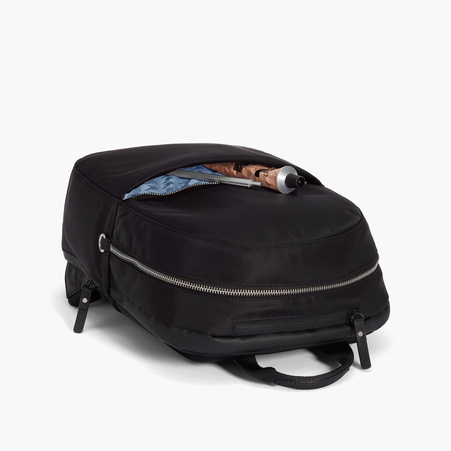 Front Pocket - Beacon - Nylon - Black / Silver / Azure - Backpack - Lo & Sons
