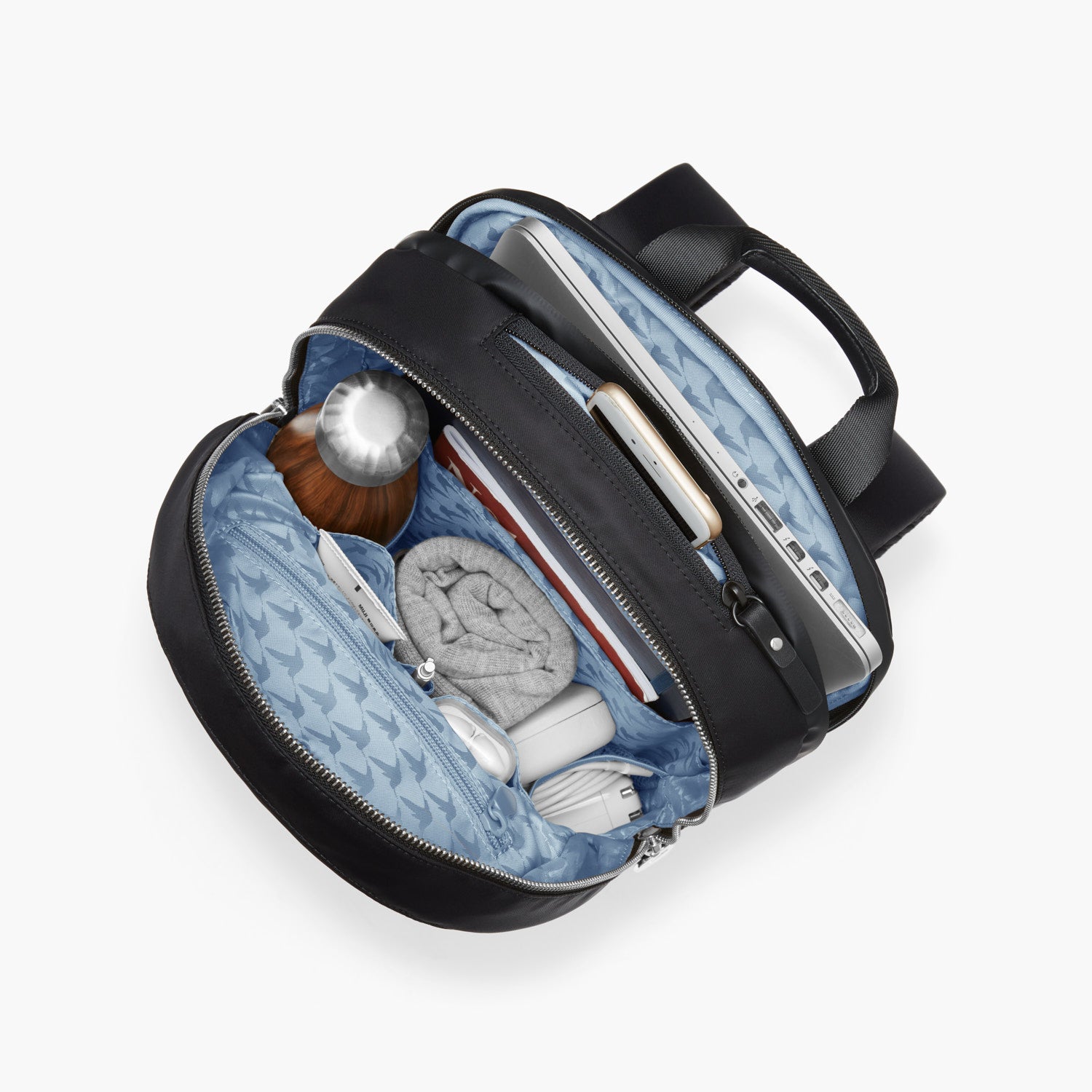 Interior Propped - Beacon - Nylon - Black / Silver / Azure - Backpack - Lo & Sons