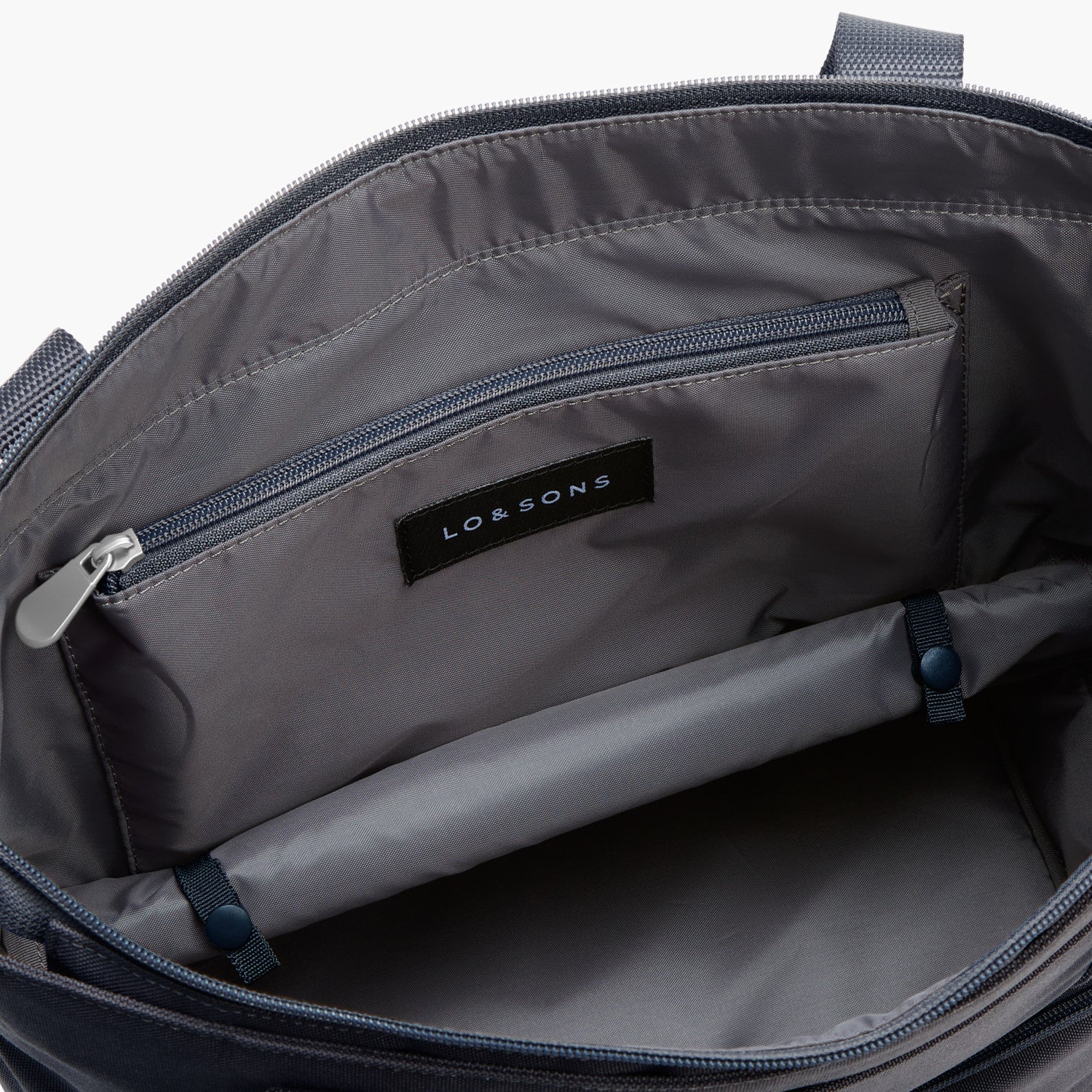 Bottom Pocket Expandable - Catalina Day Tote - 600D Recycled Poly - Deep Navy - Tote - Lo & Sons