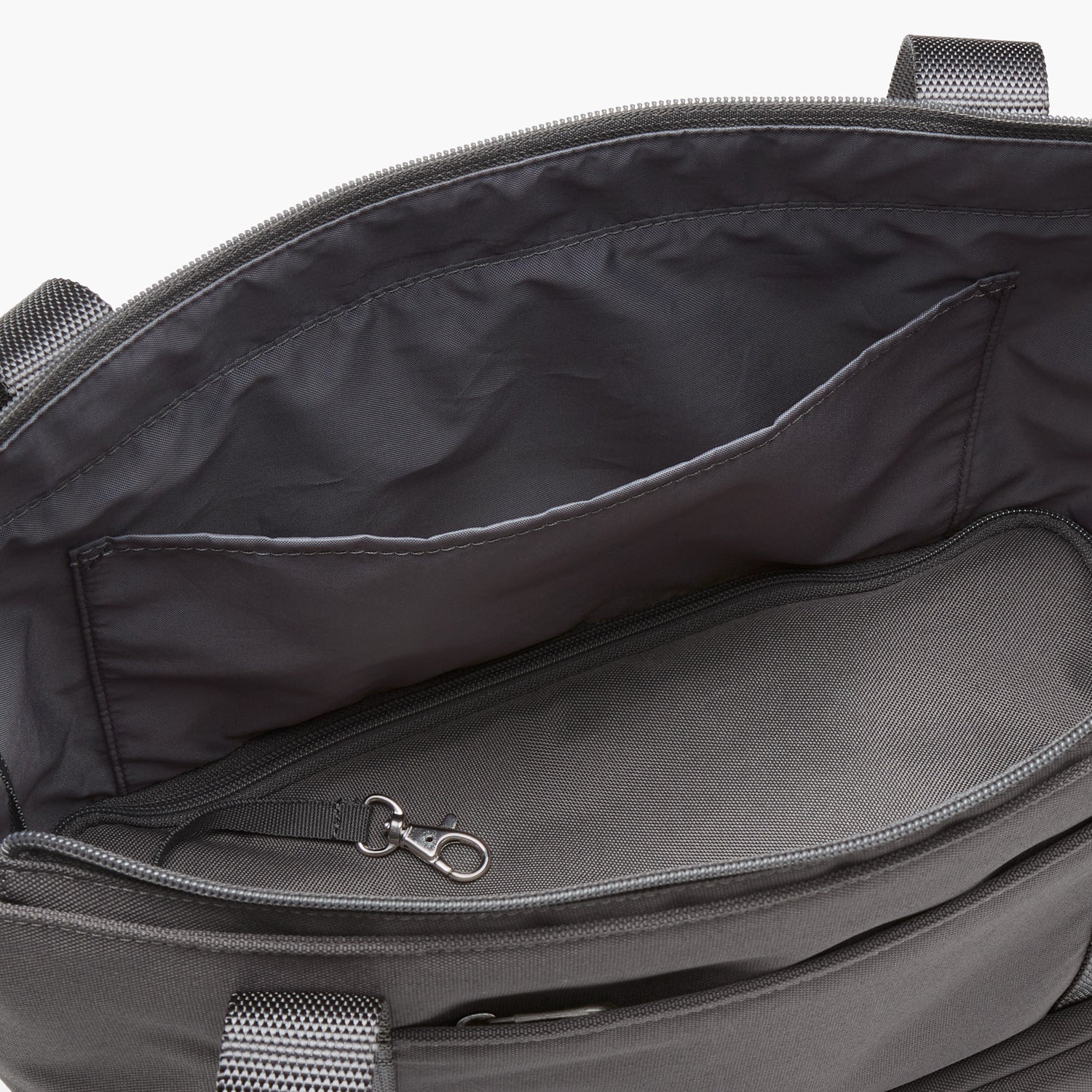 Interior Zipper Pocket - Catalina Day Tote - 600D Recycled Poly - Grey - Tote - Lo & Sons