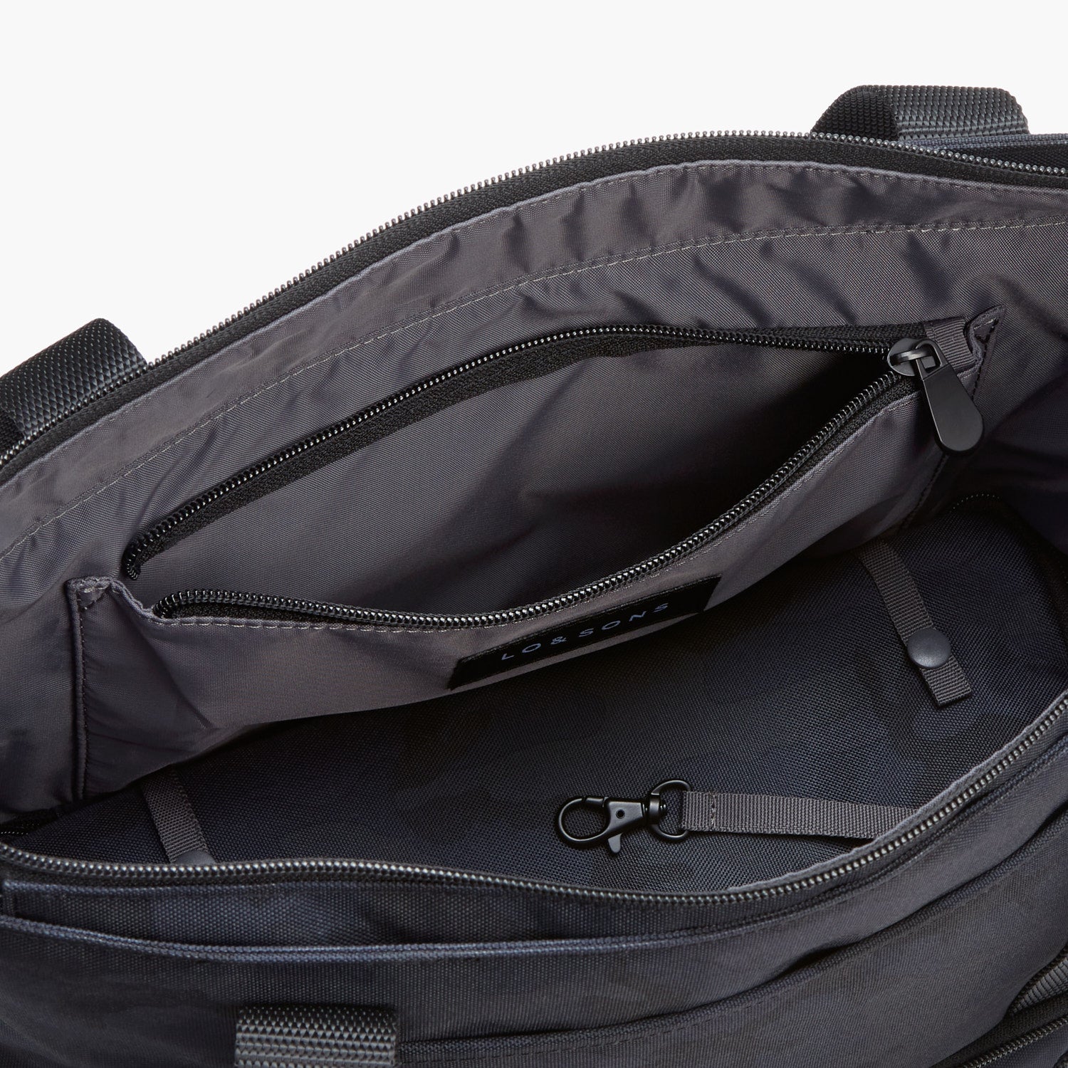 Interior Slip Pockets - Catalina Day Tote - 600D Recycled Poly - Navy Camo - Tote - Lo & Sons