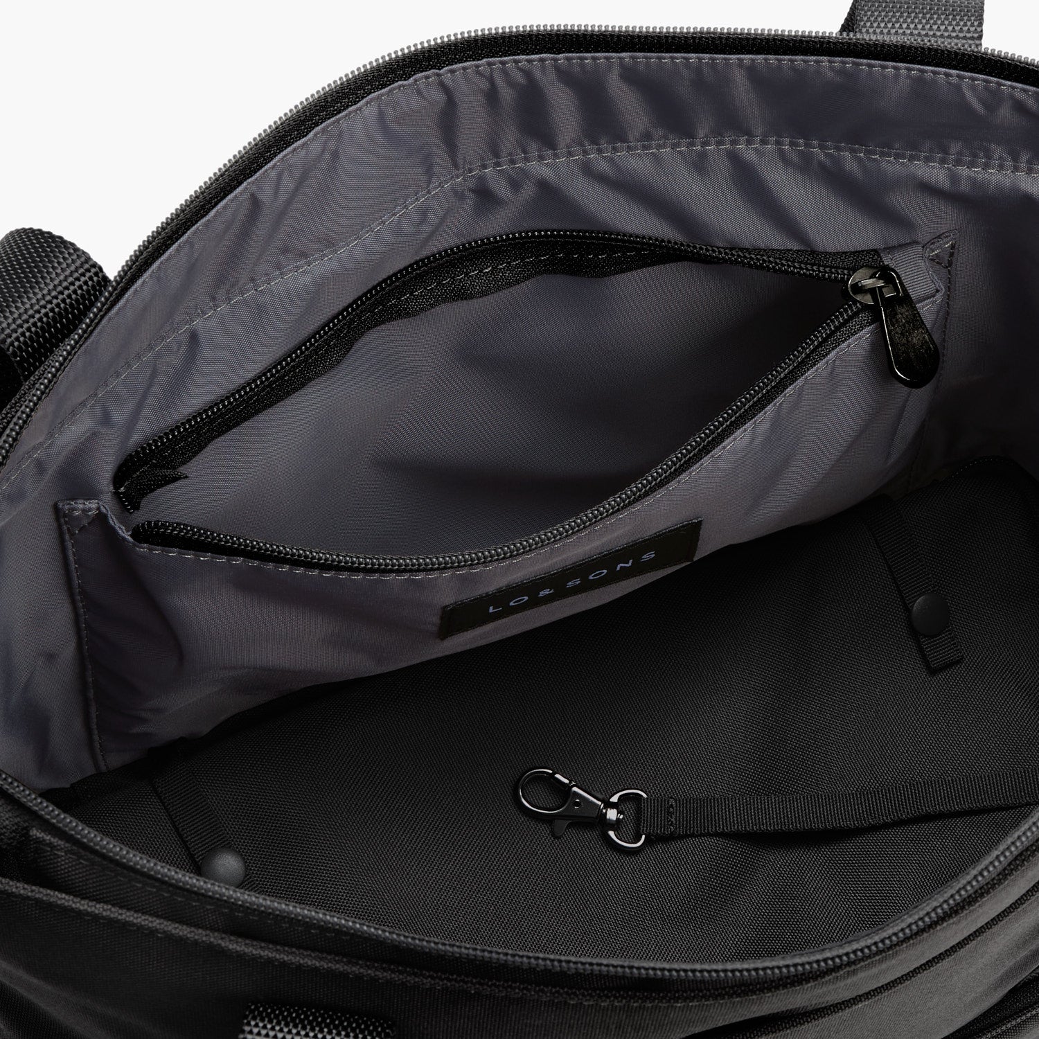 Interior Slip Pockets - Catalina Day Tote - 600D Recycled Poly - Onyx - Tote - Lo & Sons