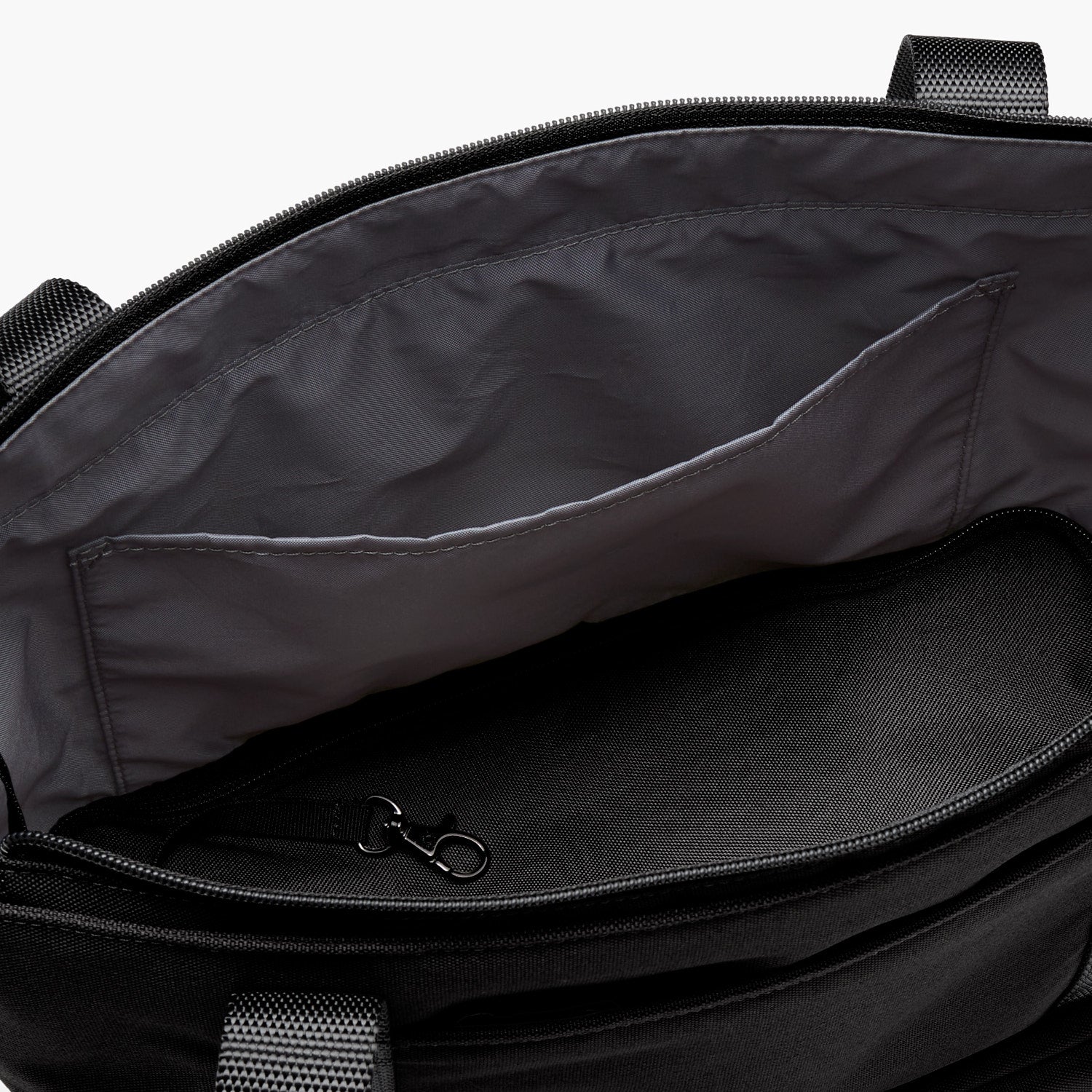 Interior Zipper Pocket - Catalina Day Tote - 600D Recycled Poly - Onyx - Tote - Lo & Sons