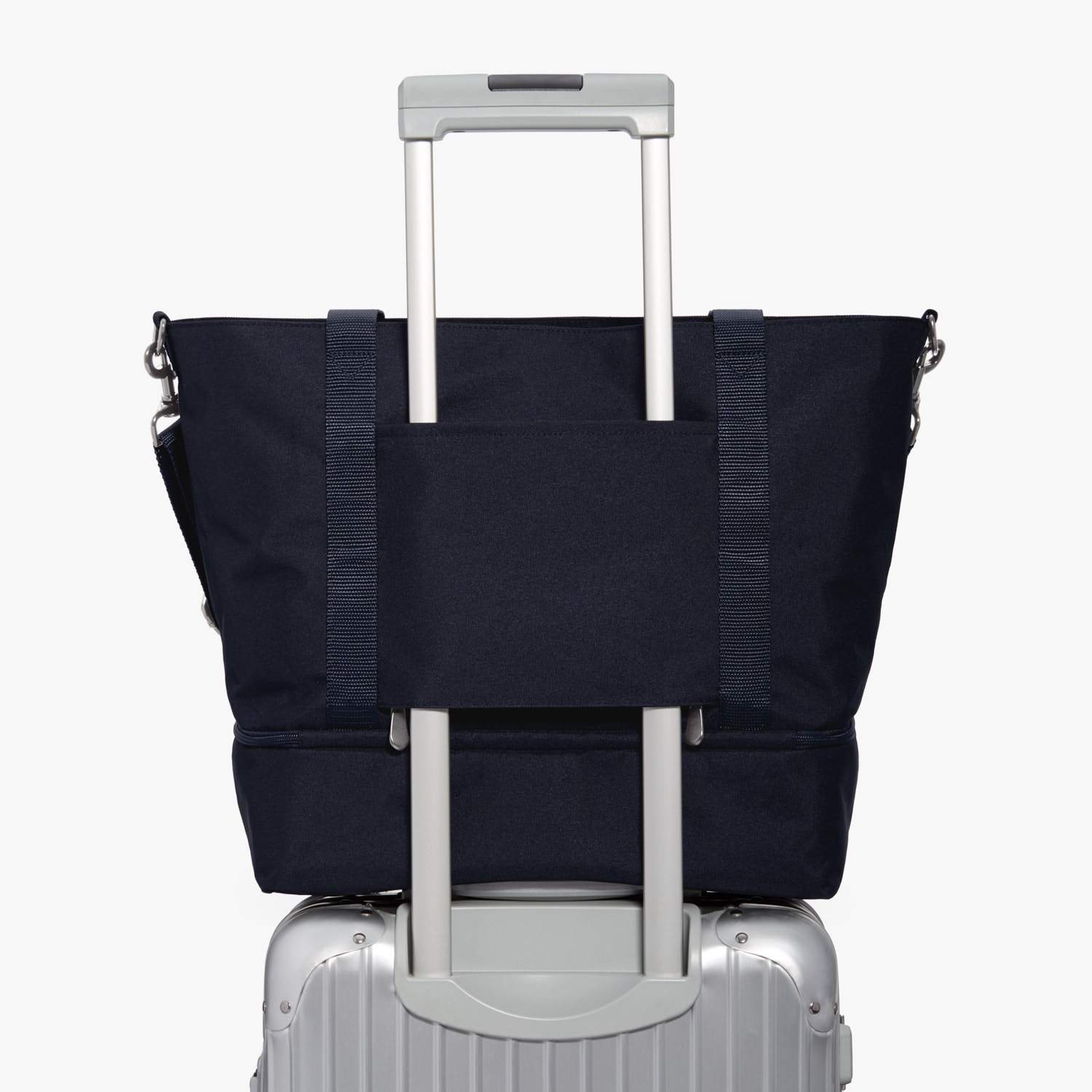 Lo & Sons Catalina Deluxe Travel Tote Bag - Navy Recycled Poly