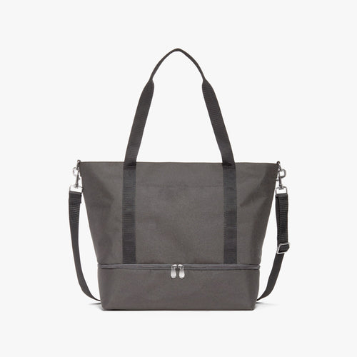 Front - Catalina Deluxe Tote - 600D Recycled Poly - Grey - Tote - Lo & Sons