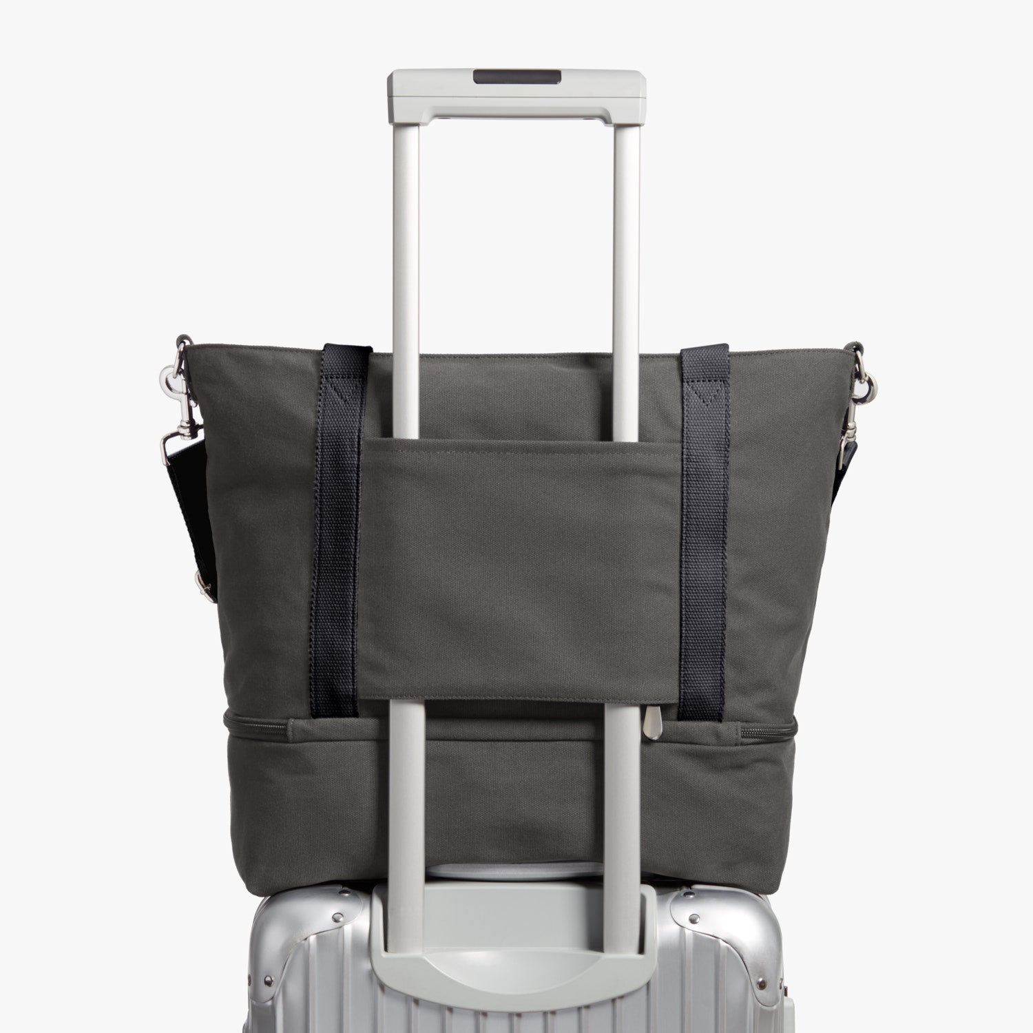 Luggage Sleeve - The Catalina Deluxe Tote - Organic Canvas - Grey - Tote - Lo & Sons