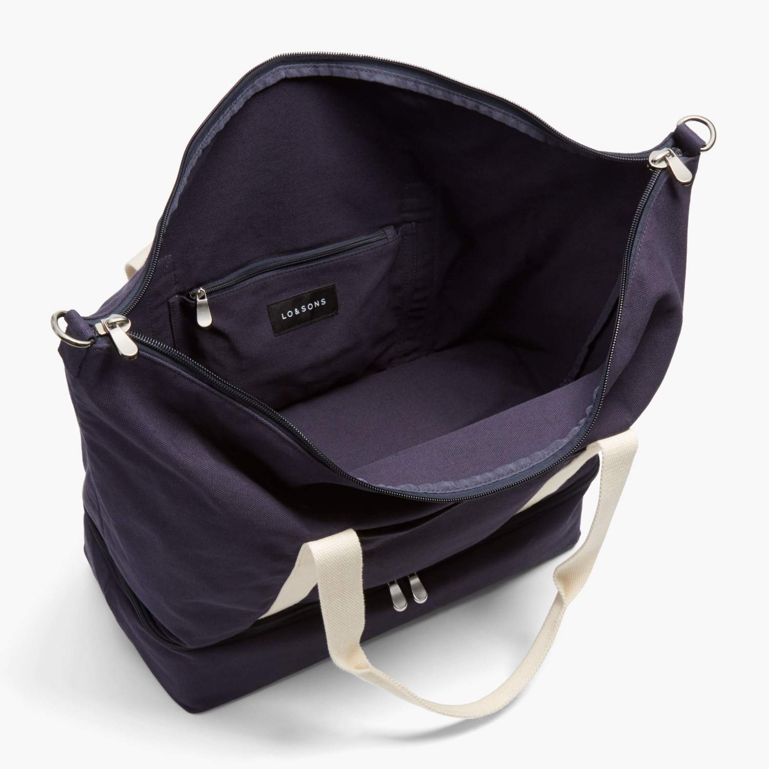 Catalina Deluxe Weekender Travel Bag - Navy Canvas | Lo & Sons