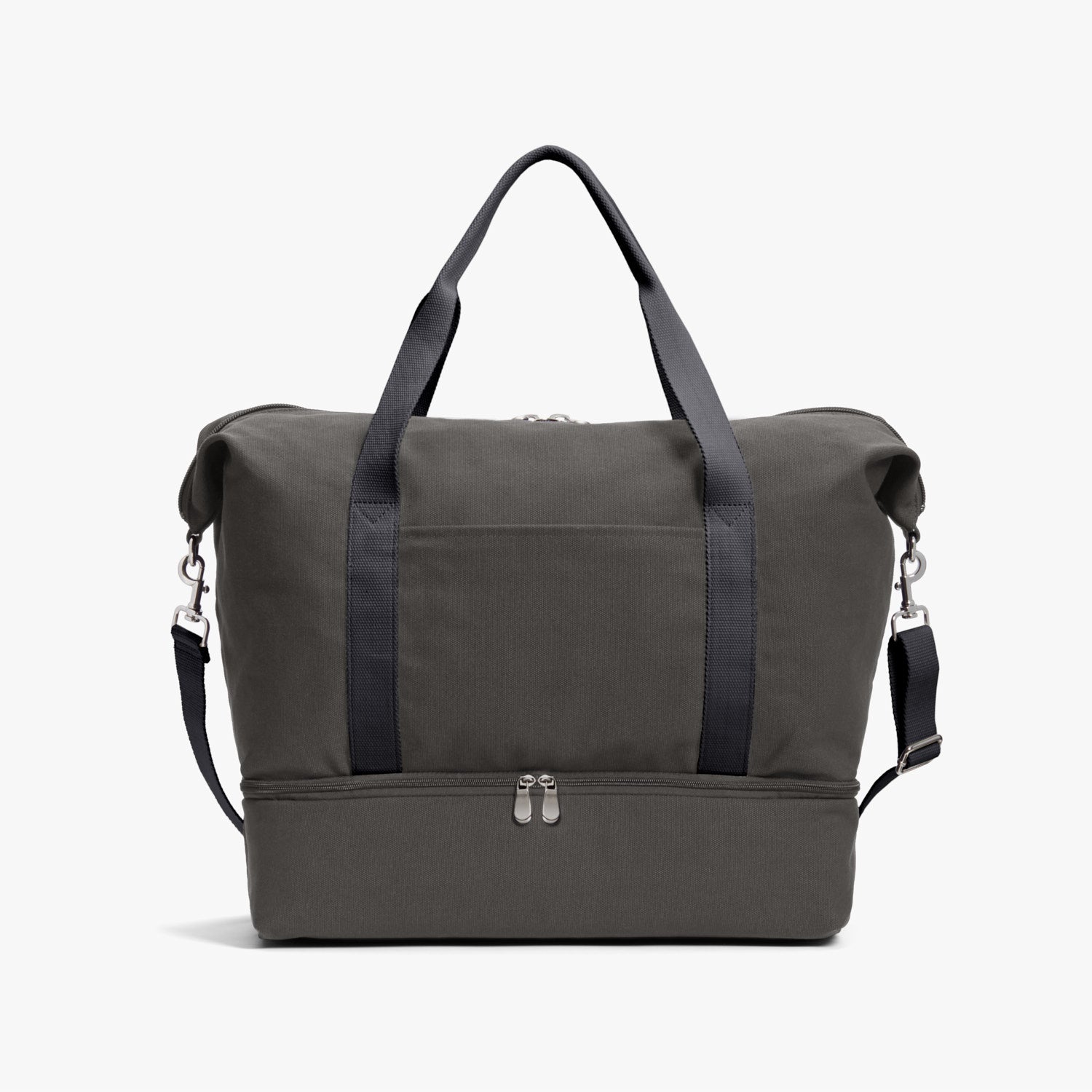 Front - The Catalina Deluxe - Organic Canvas - Grey - Weekender - Lo & Sons
