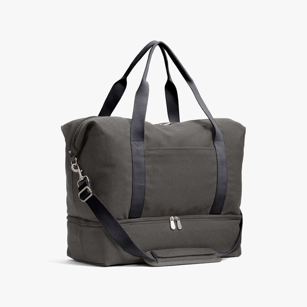 Side - The Catalina Deluxe - Organic Canvas - Grey - Weekender - Lo & Sons