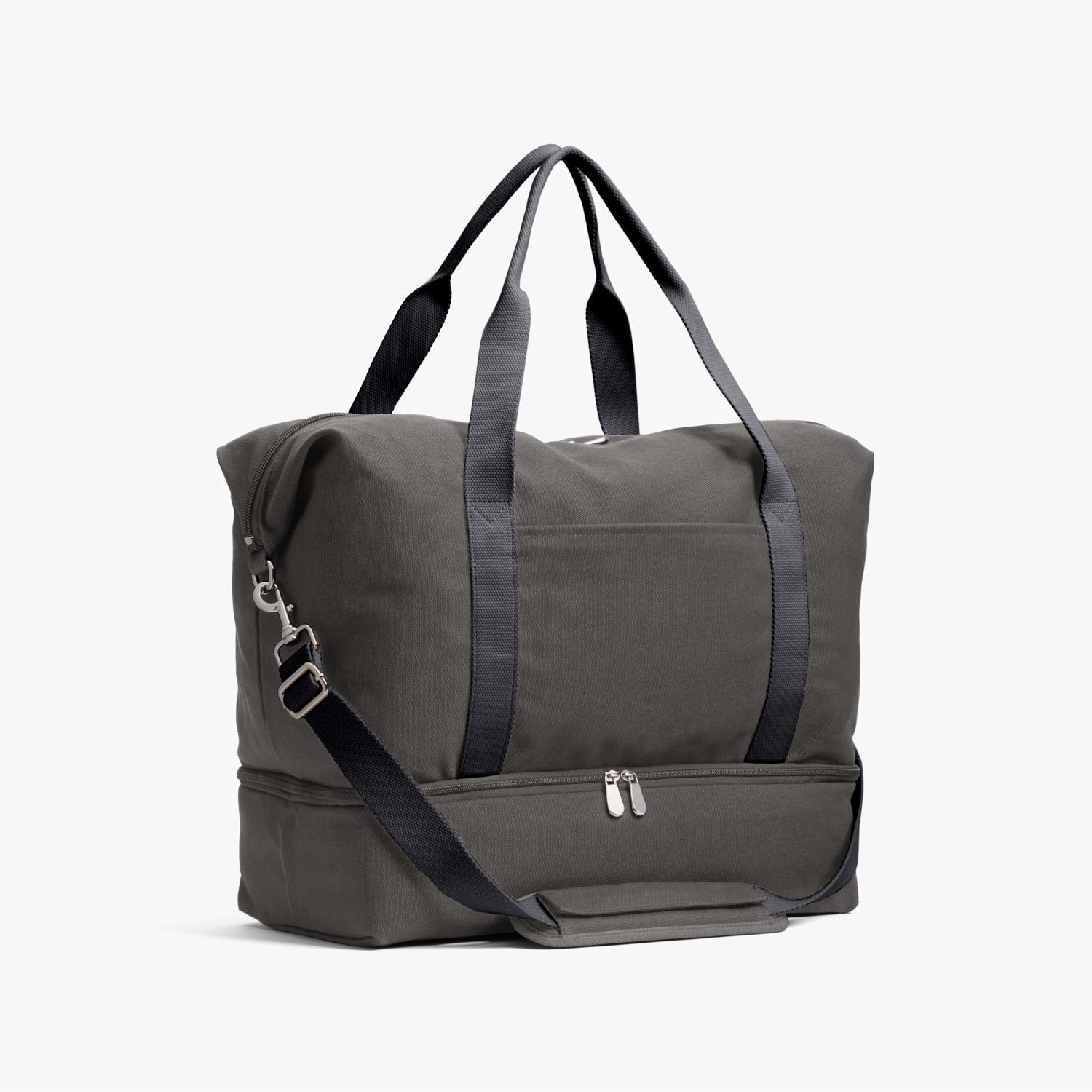 Side - The Catalina Deluxe - Organic Canvas - Grey - Weekender - Lo & Sons