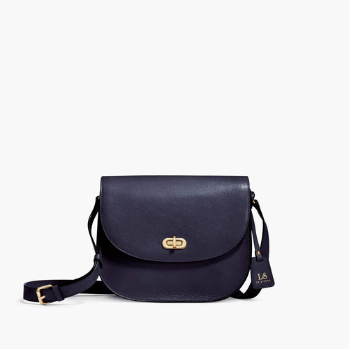 Lo & Sons Claremont - Stylish Leather Camera Bag for Women - Navy