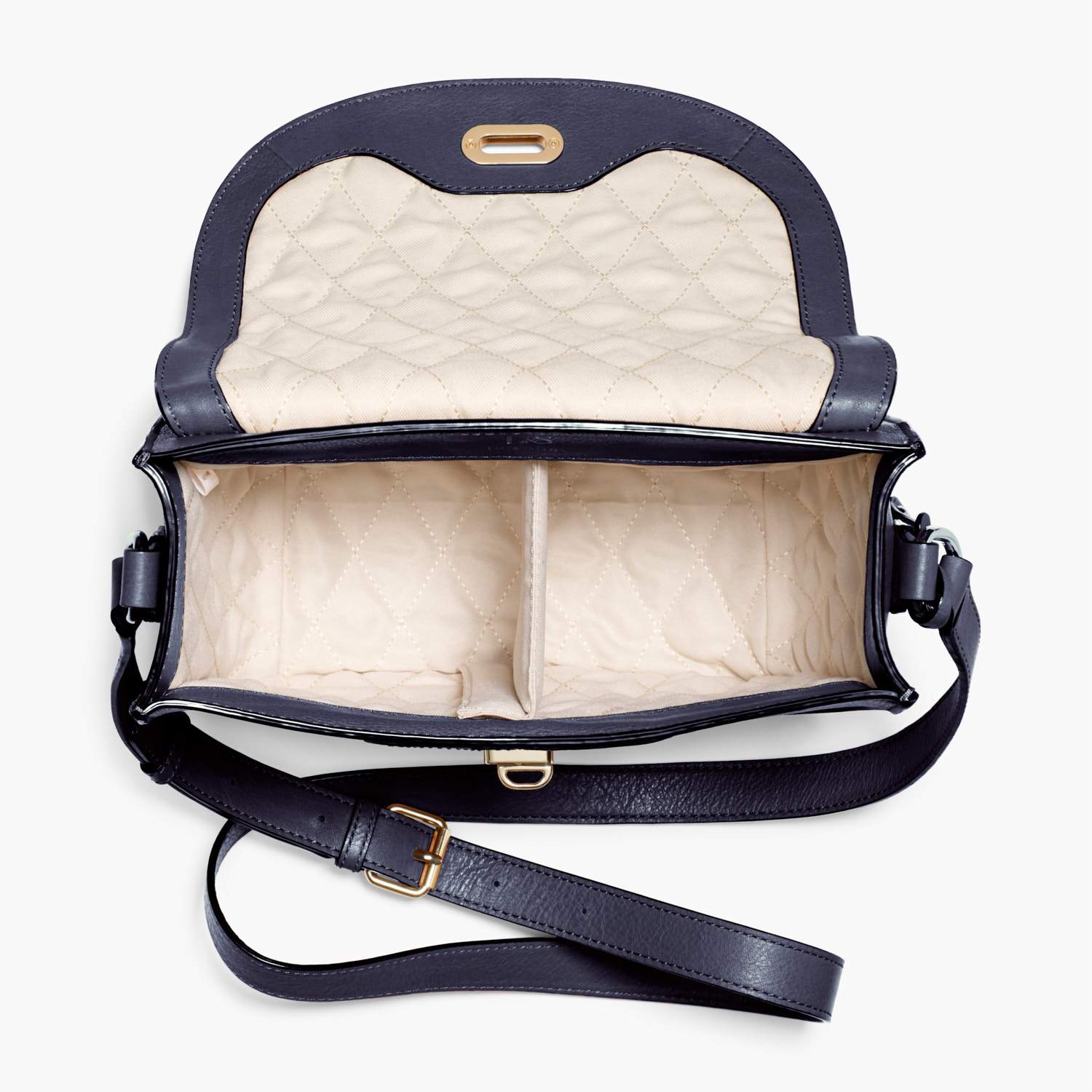 Interior Empty - Claremont - Full Grain Leather - Deep Navy - Crossbody Bag - Lo & Sons