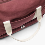 Front Pocket Close Up - The Catalina - Washed Canvas - Burgundy - Weekender - Lo & Sons