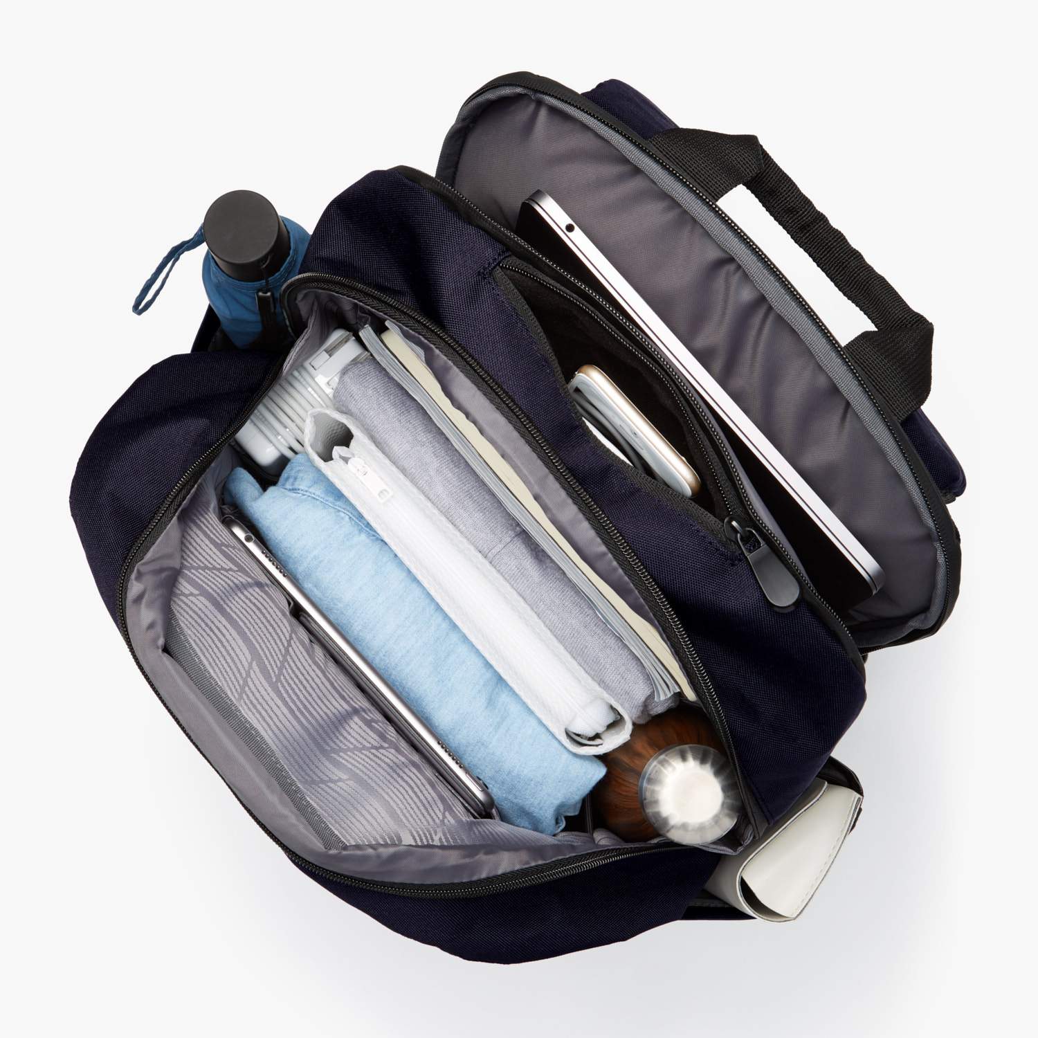 Interior Packed - Hanover Deluxe 2 - 600D Recycled Poly - Deep Navy - Backpack - Lo & Sons