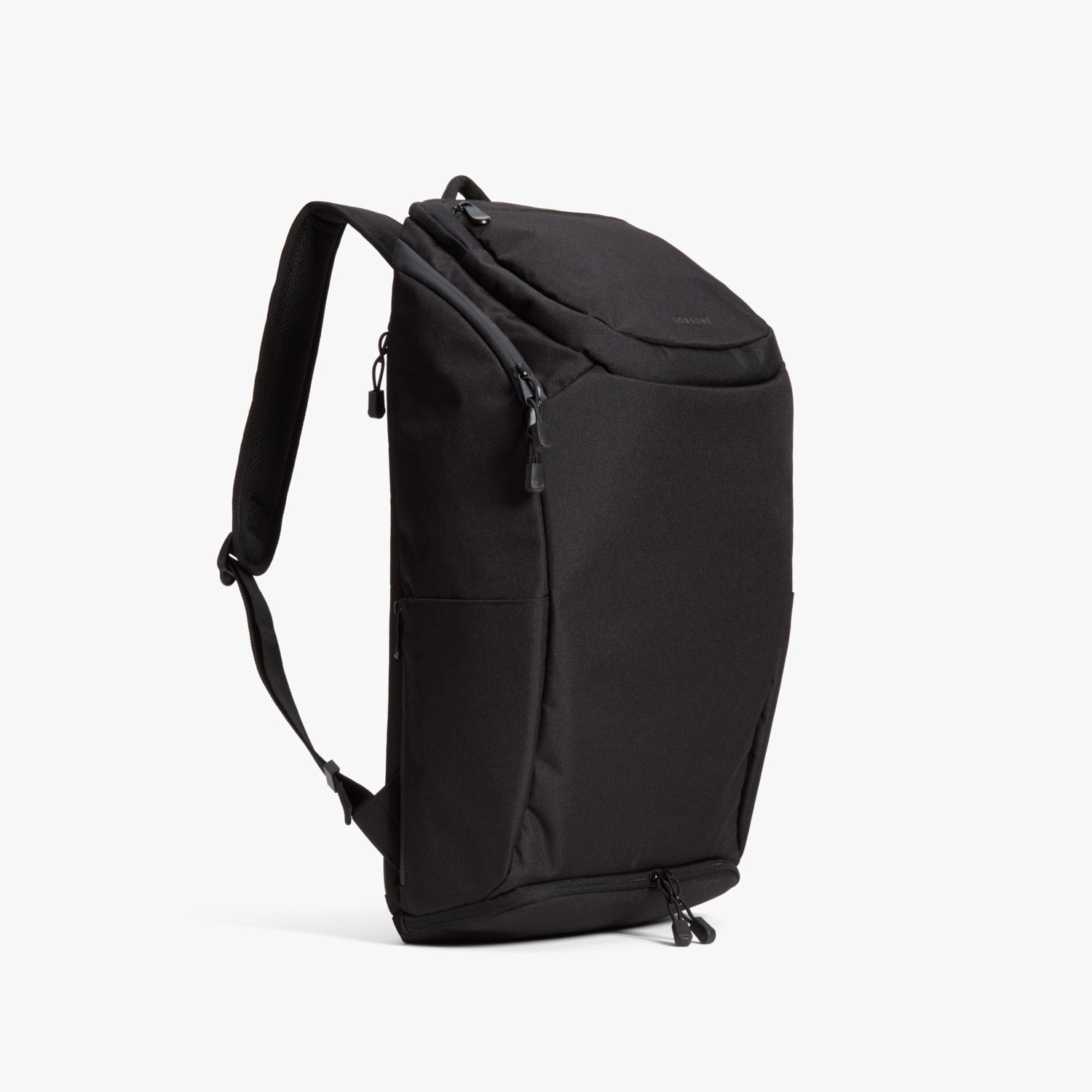 Side - The Hakuba - 600D Recycled Poly - Onyx / Black / Grey Wave - Backpack - Lo & Sons